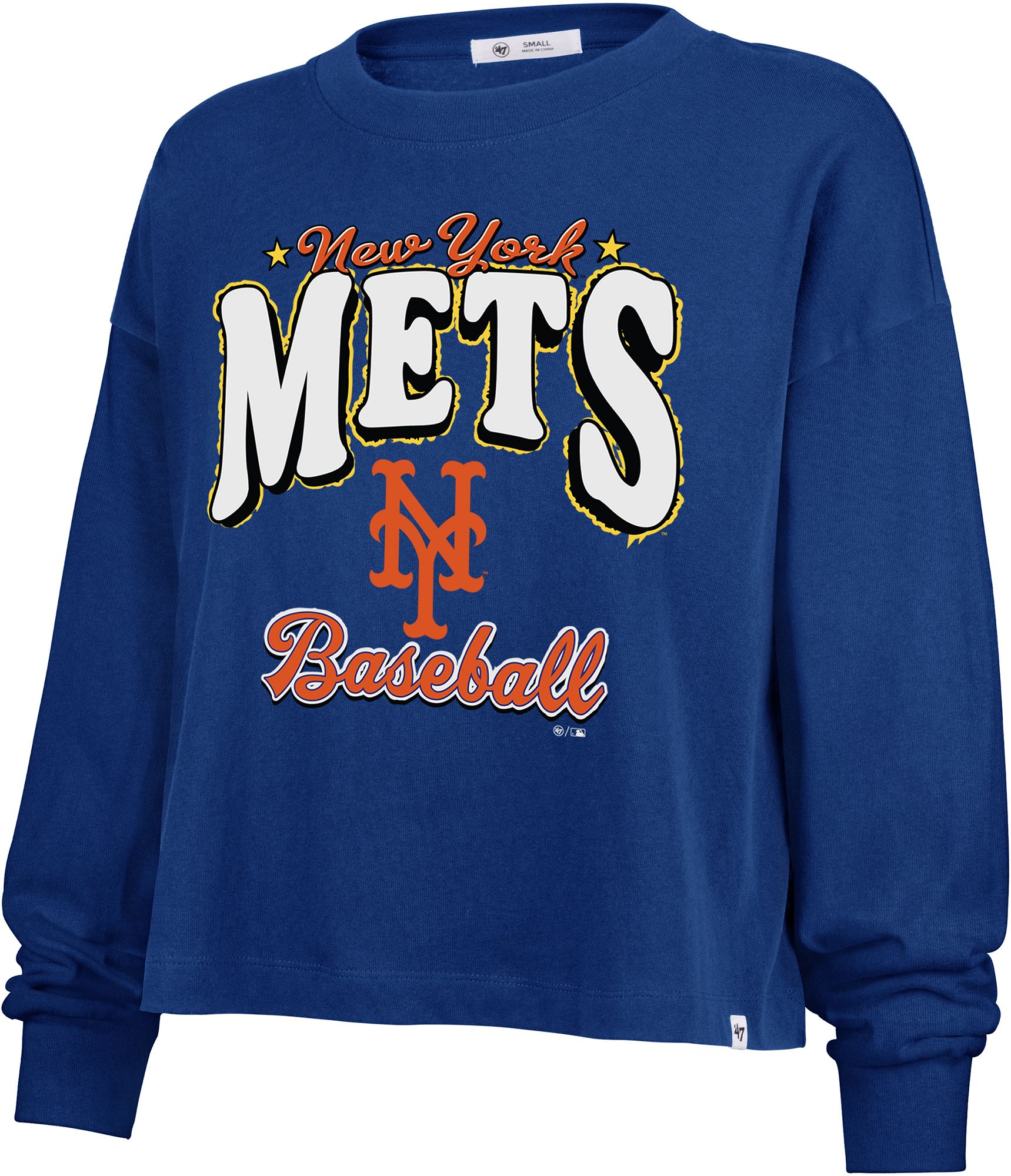 '47 Women's New York Mets Blue Sydney Vibe Long Sleeve Shirt