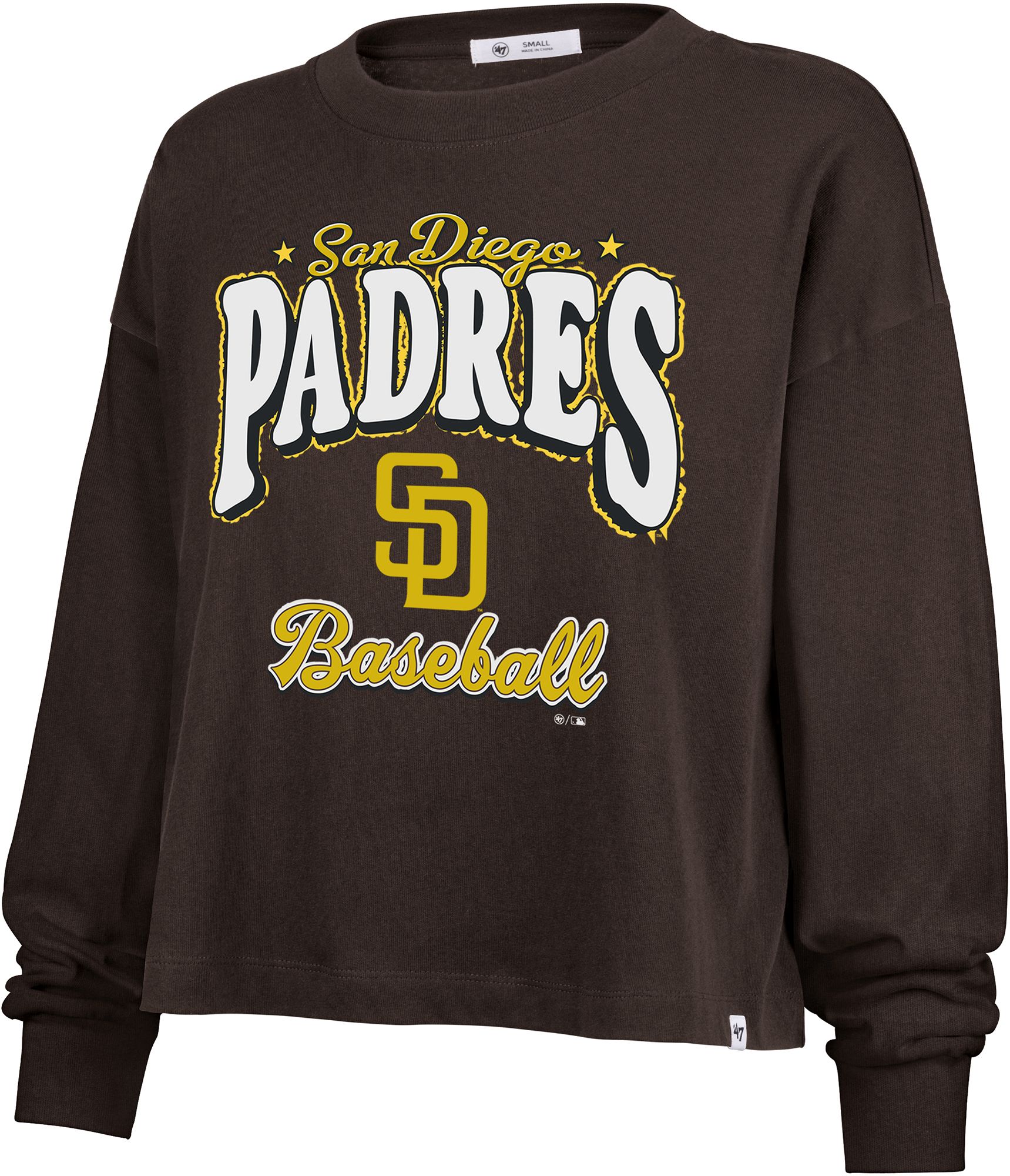 '47 Women's San Diego Padres Brown Sydney Vibe Long Sleeve Shirt
