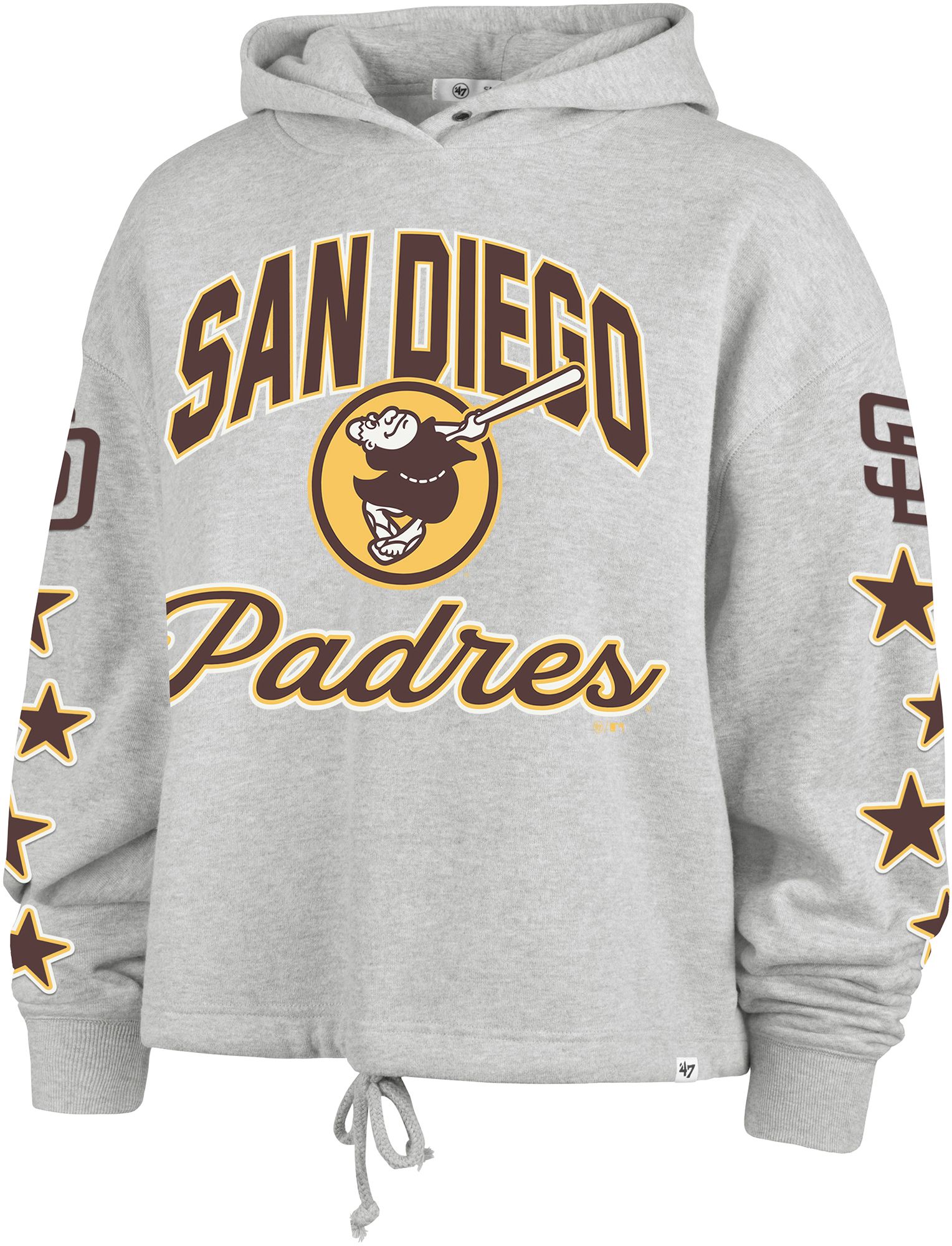 '47 Women's San Diego Padres Gray Venice Starry Eyed Hoodie