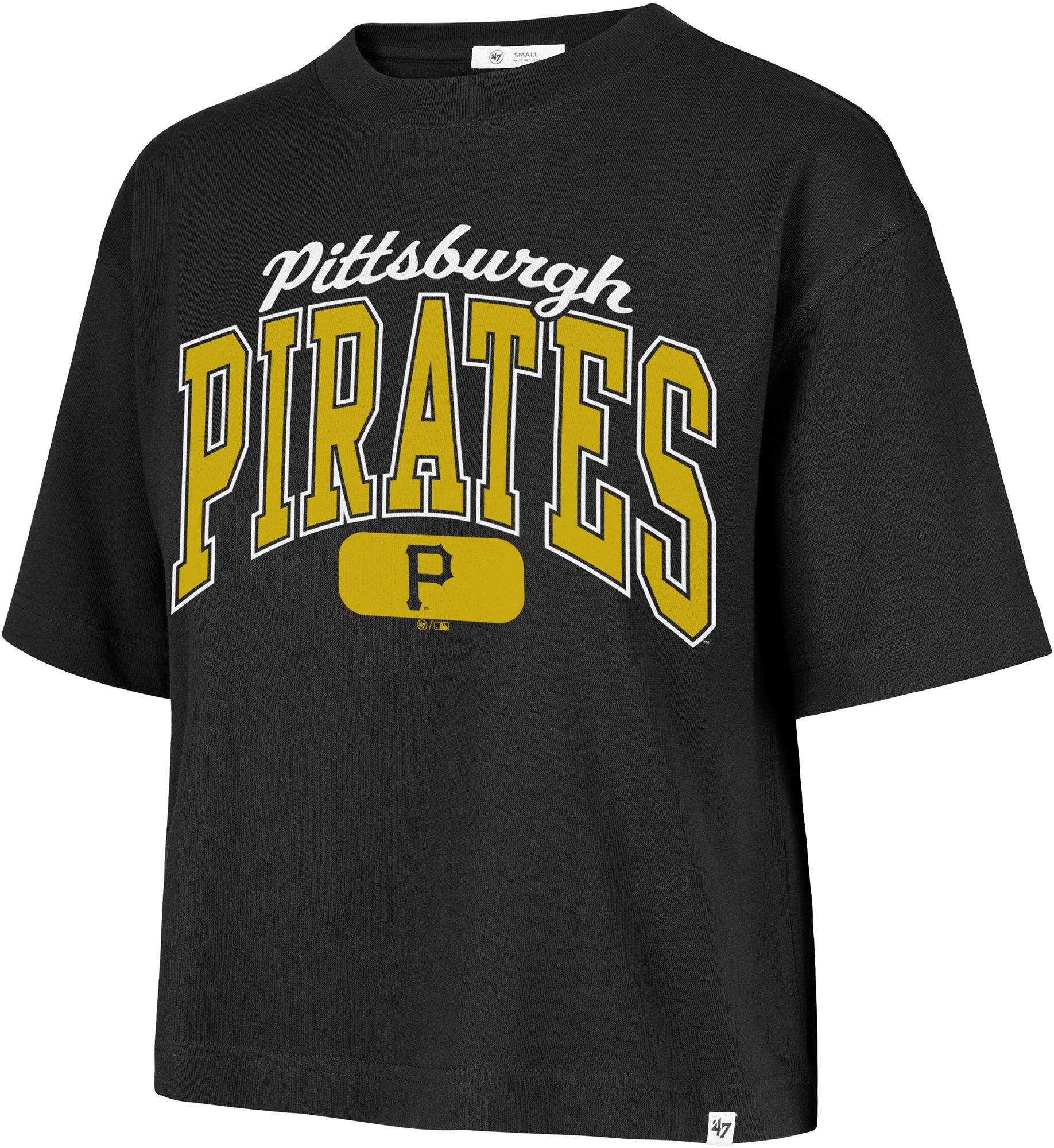 '47 Women's Pittsburgh Pirates Black Reed City Rally T-Shirt