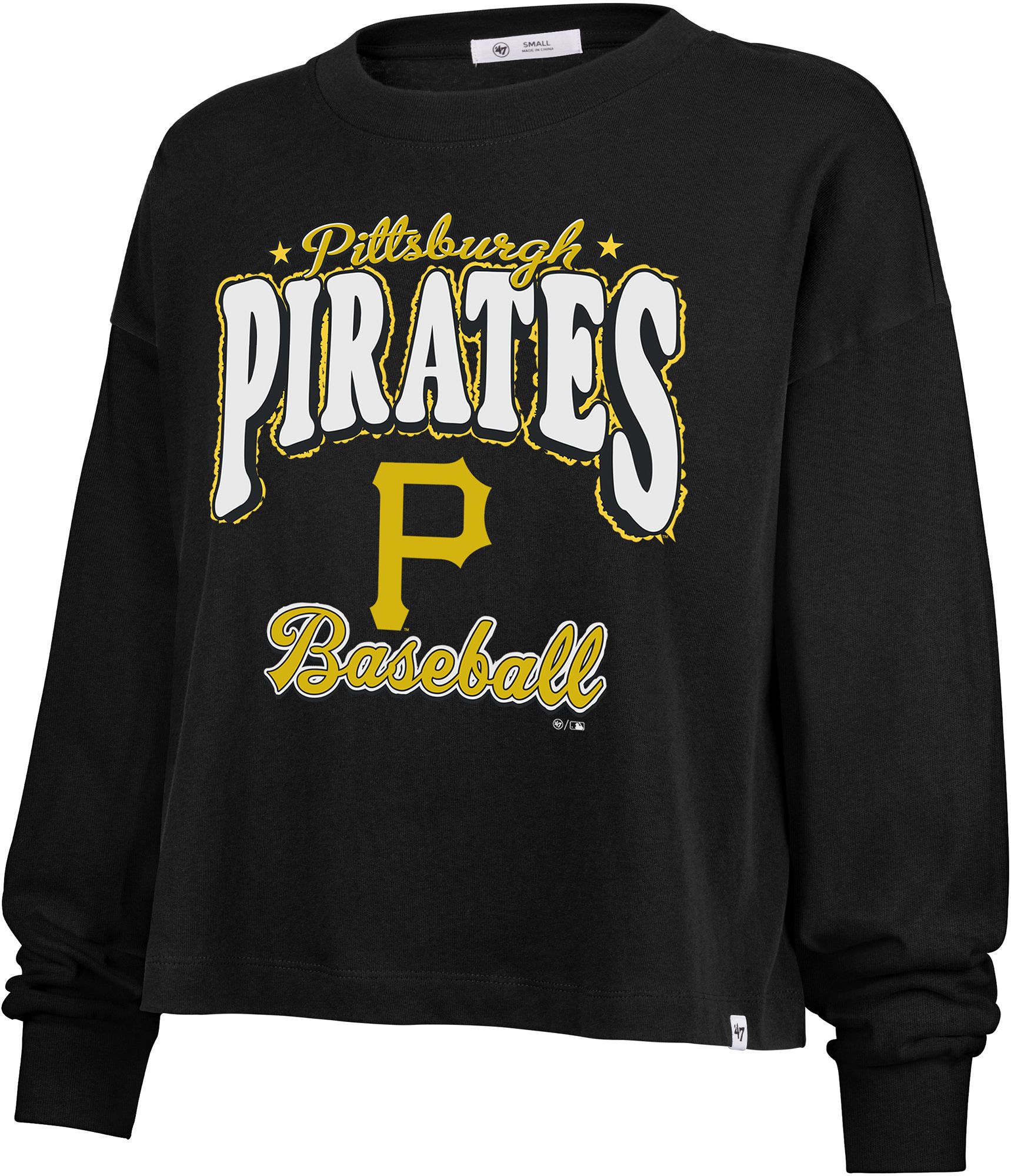'47 Women's Pittsburgh Pirates Black Sydney Vibe Long Sleeve Shirt