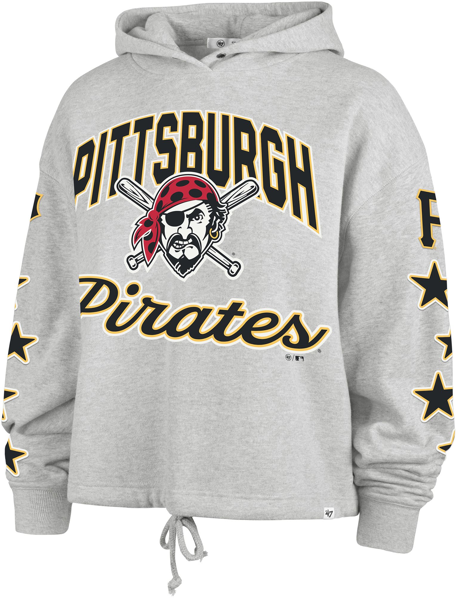 '47 Women's Pittsburgh Pirates Gray Venice Starry Eyed Hoodie