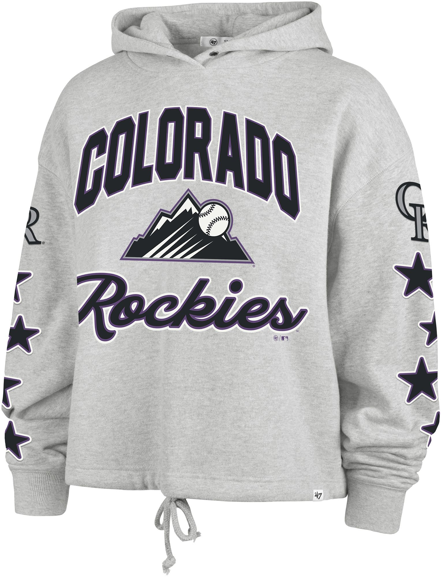 '47 Women's Colorado Rockies Gray Venice Starry Eyed Hoodie