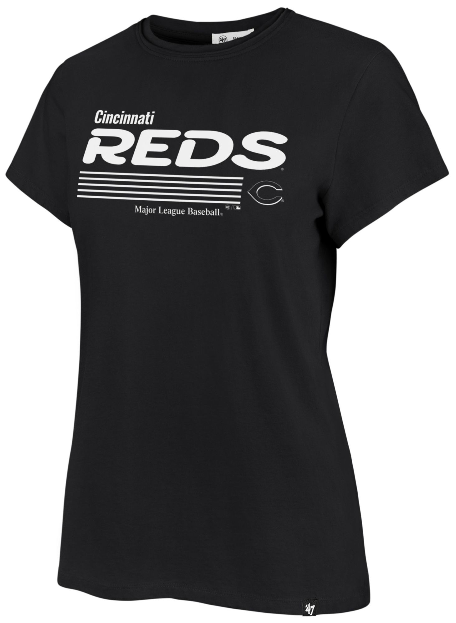 '47 Women's Cincinnati Reds Black Frankie Harmonize T-Shirt
