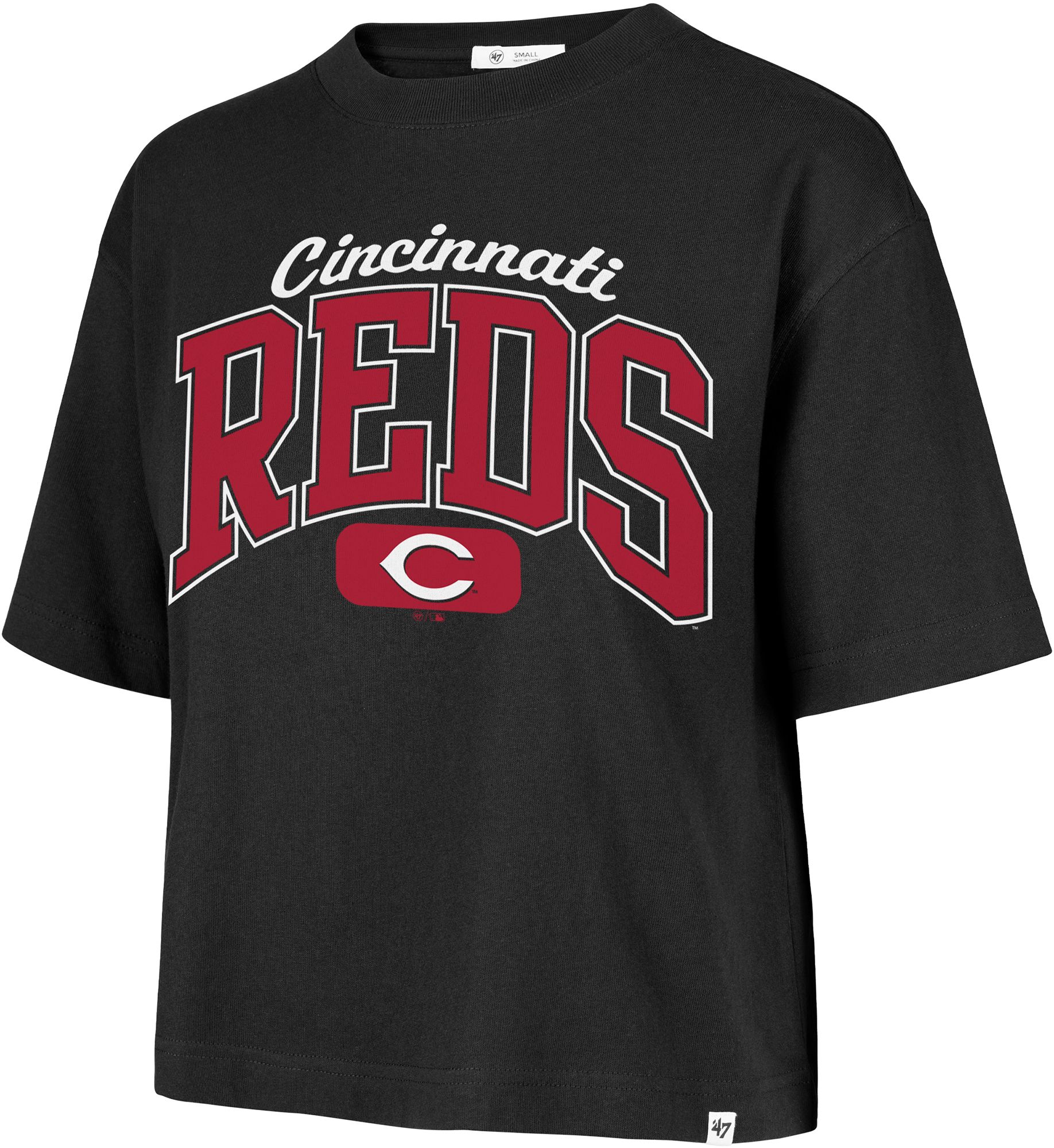 '47 Women's Cincinnati Reds Black Reed City Rally T-Shirt