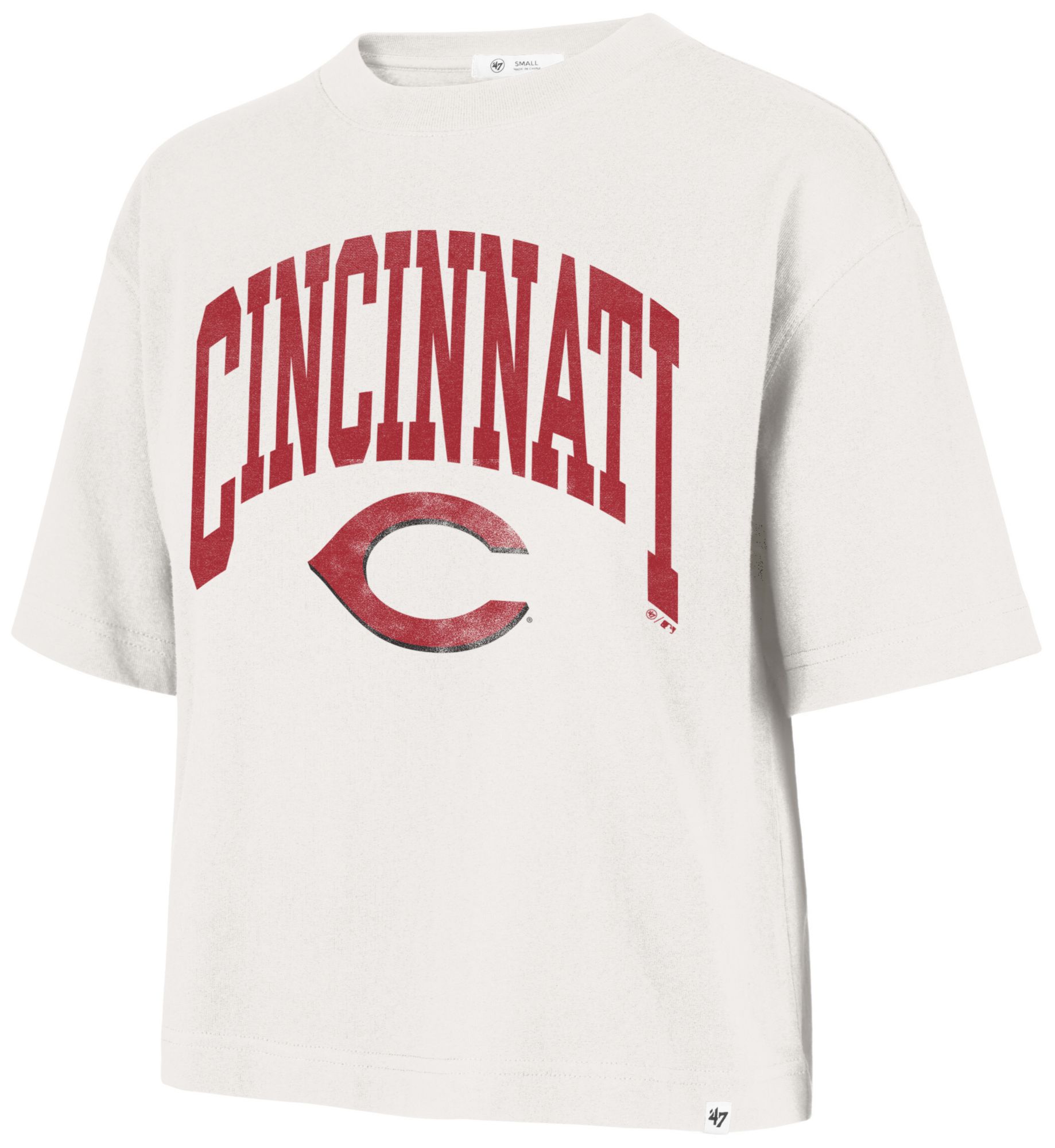 '47 Women's Cincinnati Reds Cream Reed City T-Shirt