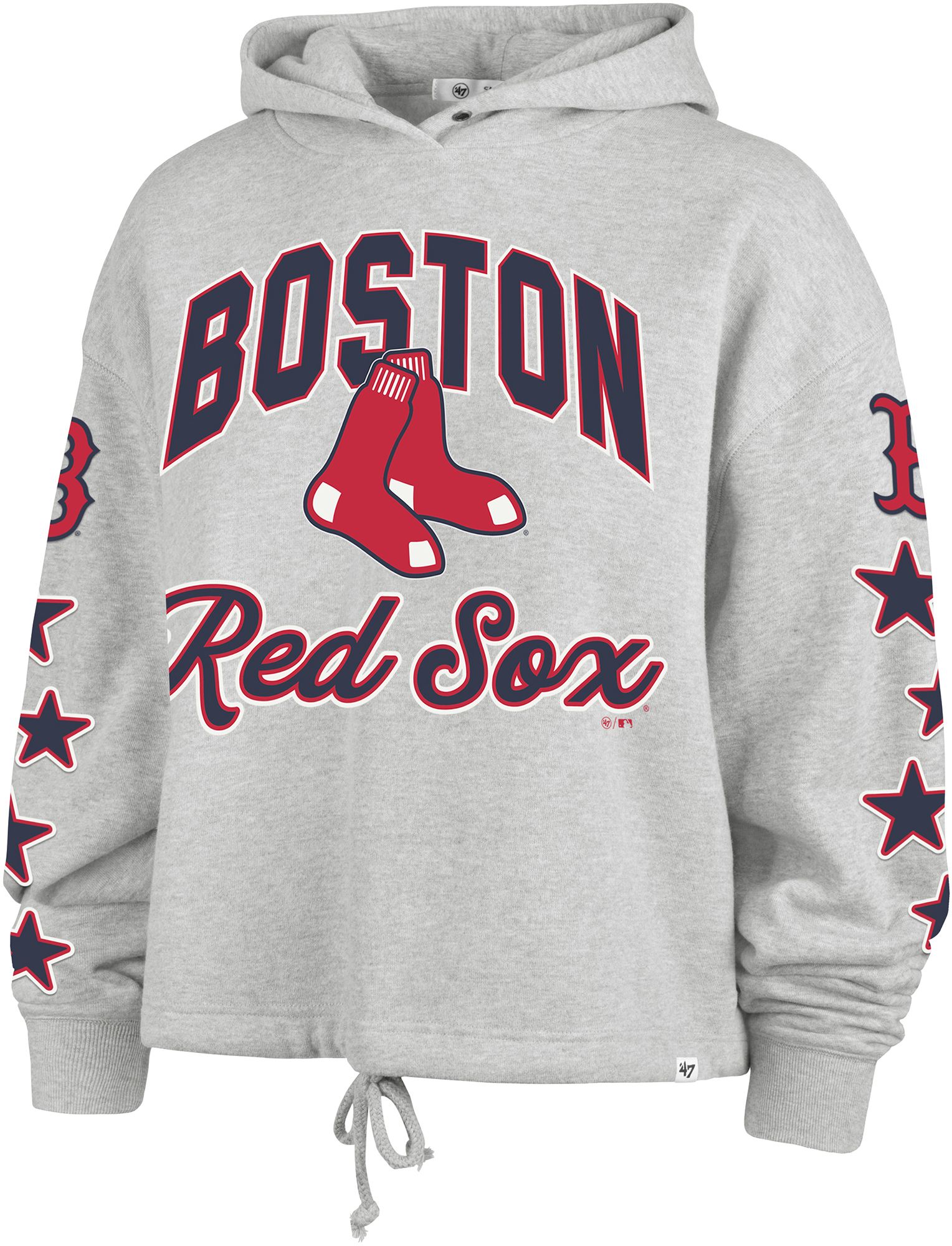 '47 Women's Boston Red Sox Gray Venice Starry Eyed Hoodie
