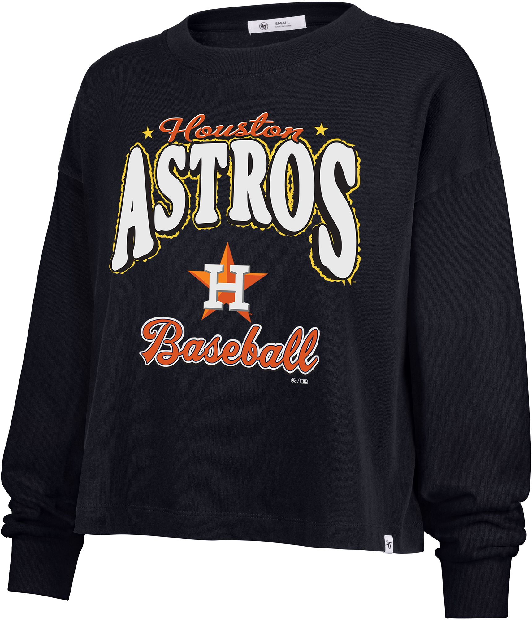 '47 Women's Houston Astros Navy Sydney Vibe Long Sleeve Shirt