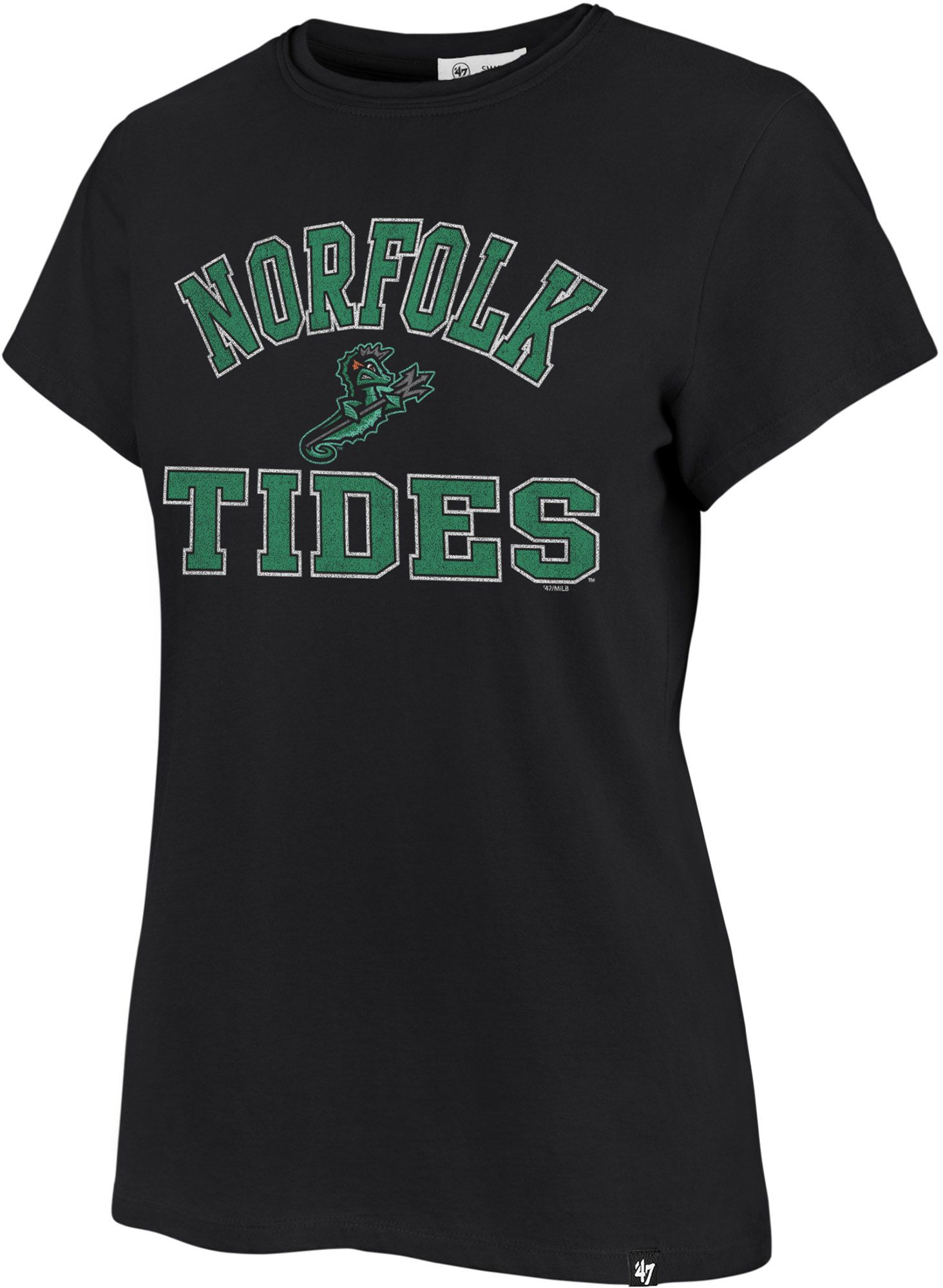'47 Women's Norfolk Tides Black Wayland Franklin T-Shirt