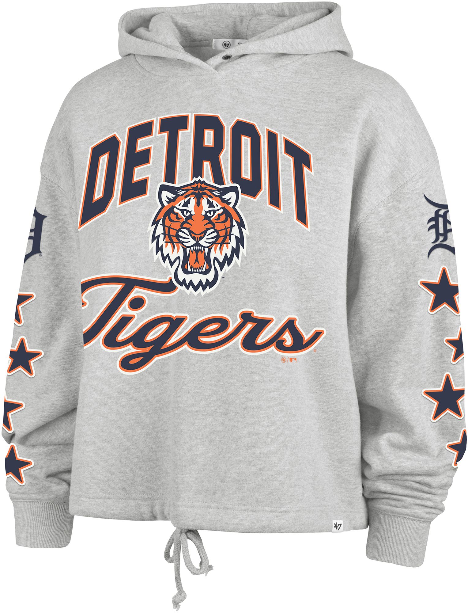 '47 Women's Detroit Tigers Gray Venice Starry Eyed Hoodie