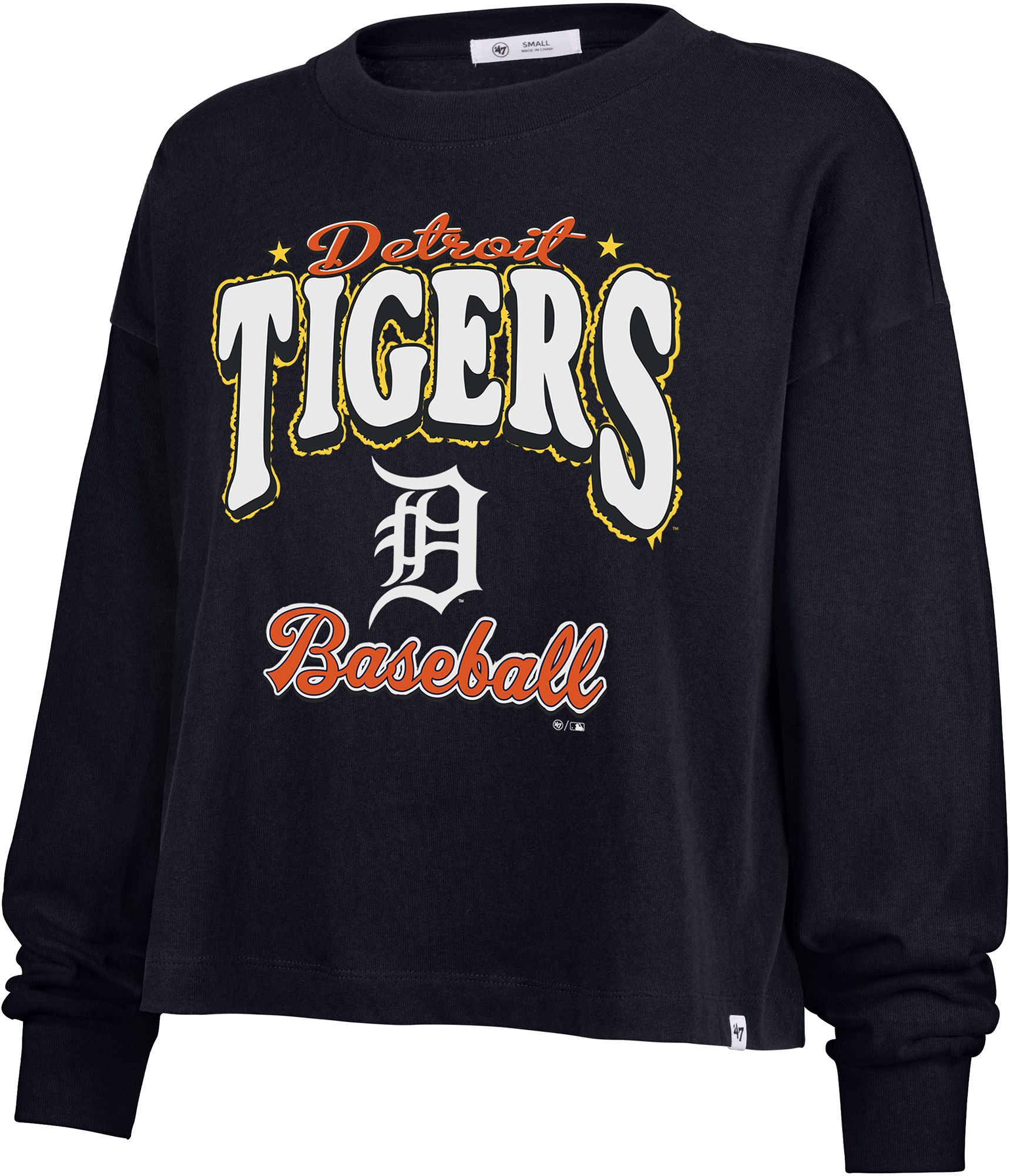 '47 Women's Detroit Tigers Navy Sydney Vibe Long Sleeve Shirt