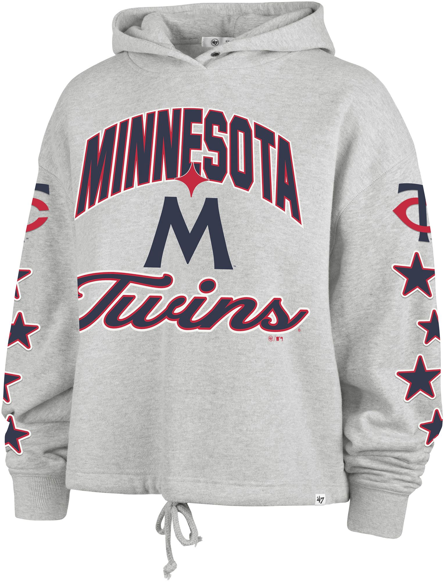 '47 Women's Minnesota Twins Gray Venice Starry Eyed Hoodie