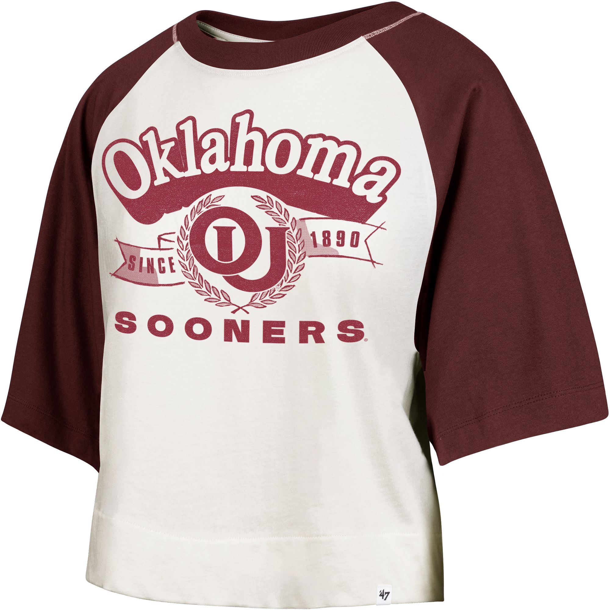 '47 Women's Oklahoma Sooners Ivory Infield T-Shirt