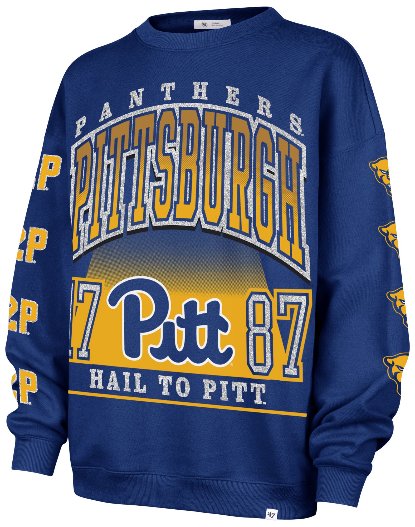 '47 Women's Pitt Panthers Royal Go Big Pullover Sweatshirt