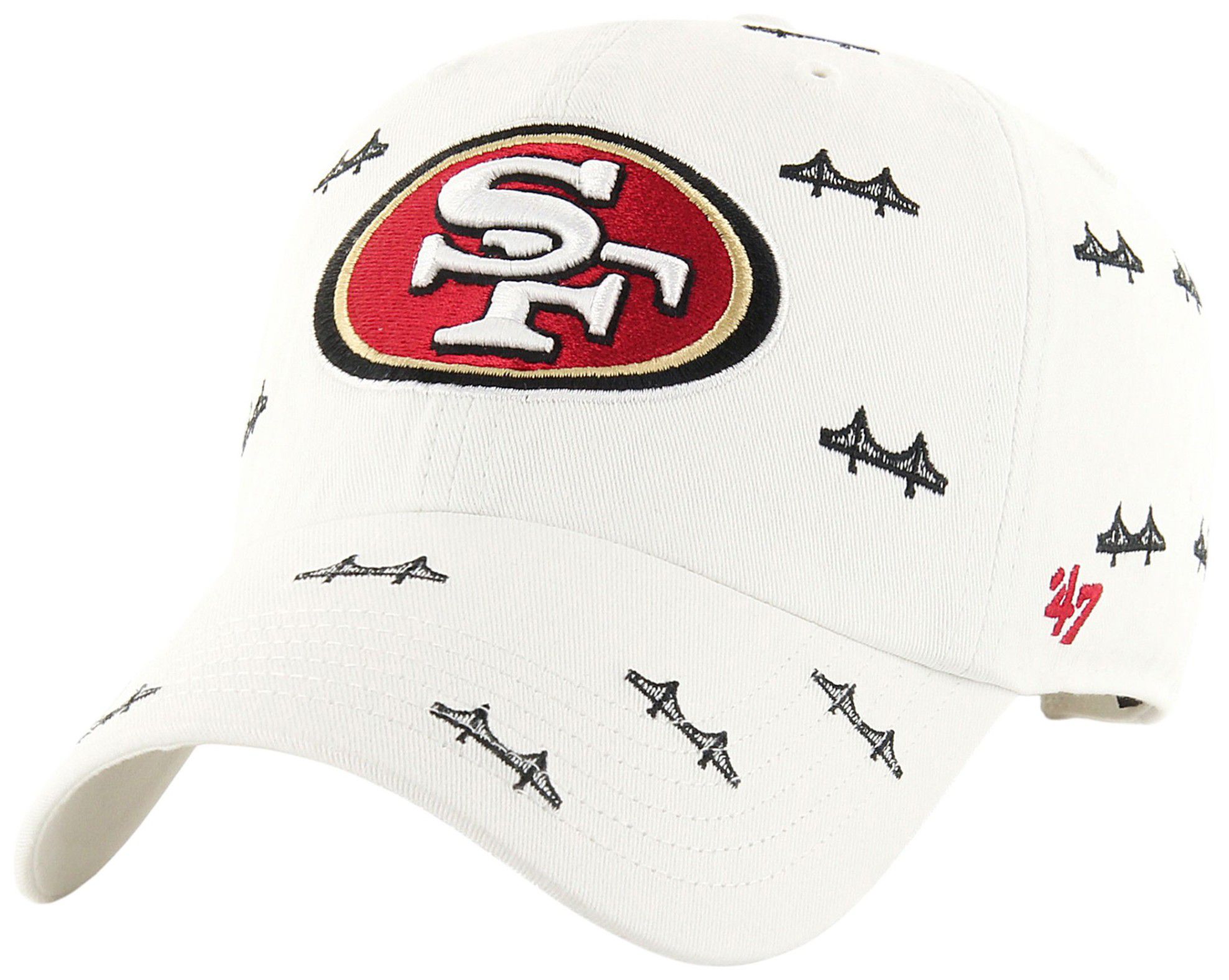 '47 Women's San Francisco 49ers White Confetti Clean Up Adjustable Hat