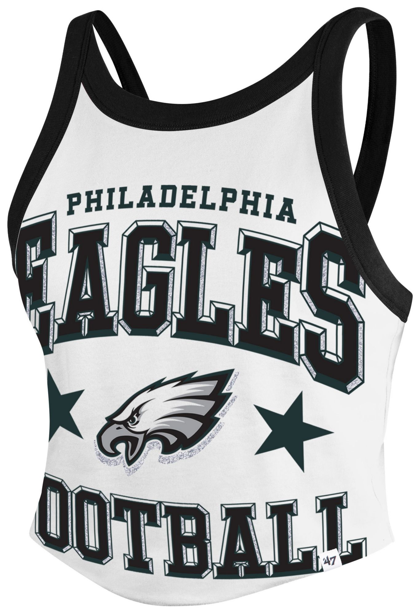 '47 Women's Philadelphia Eagles White Energy Tank Top