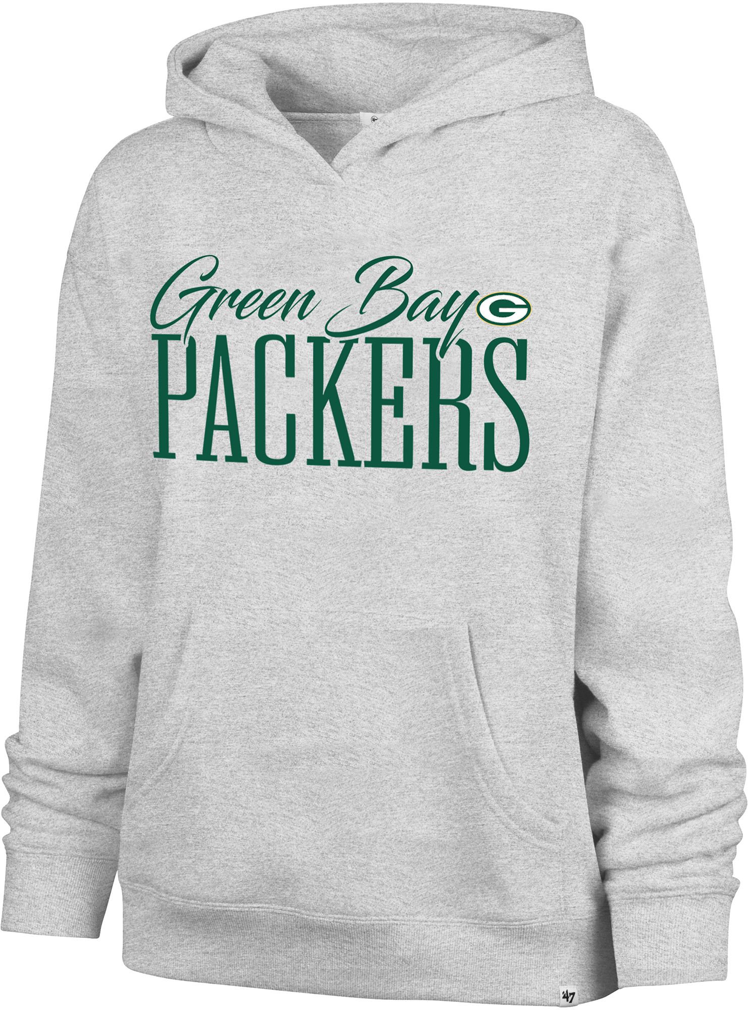 '47 Women's Green Bay Packers Gray Whim Naomi Hoodie