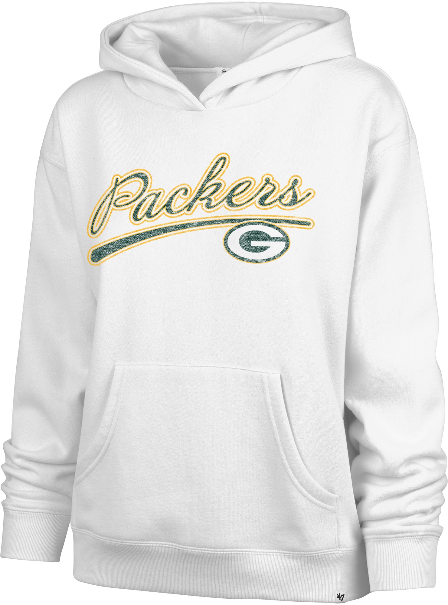 '47 Women's Green Bay Packers White Believer Naomi Hoodie