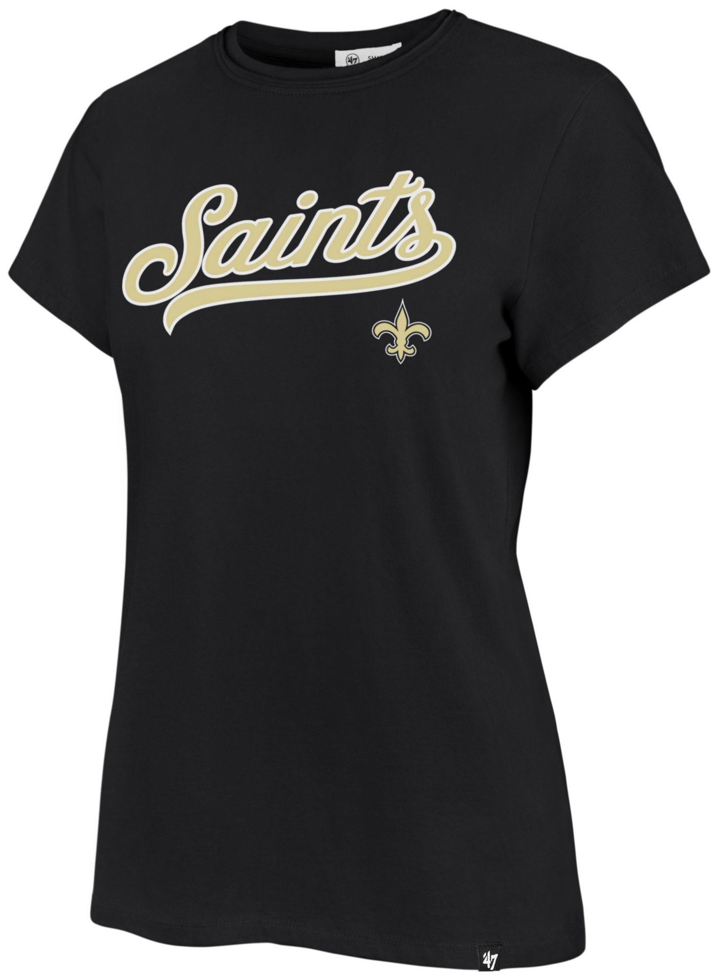 '47 Women's New Orleans Saints Black Tailsweep Frankie T-Shirt