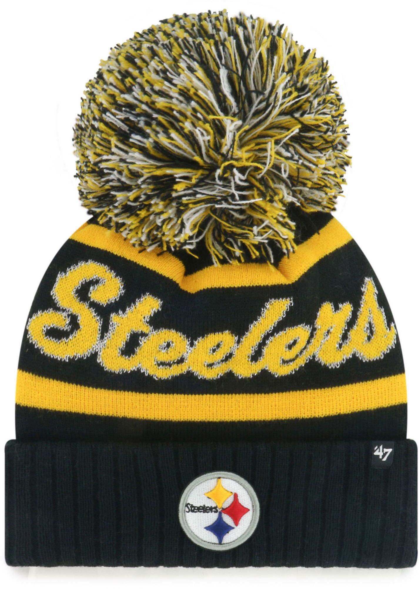 '47 Women's Pittsburgh Steelers Black Spirited Cuffed Knit Beanie