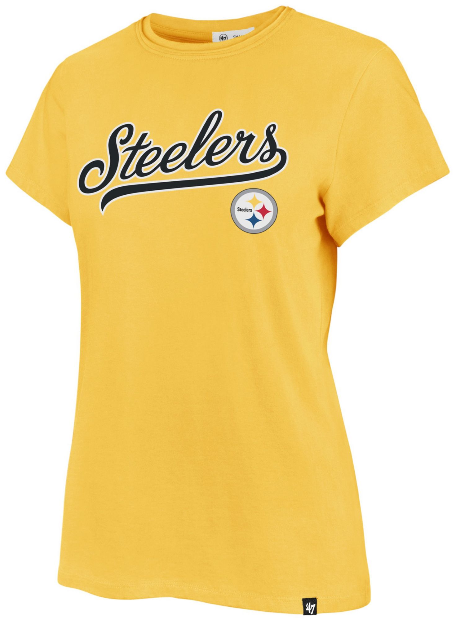 '47 Women's Pittsburgh Steelers Gold Tailsweep Frankie T-Shirt
