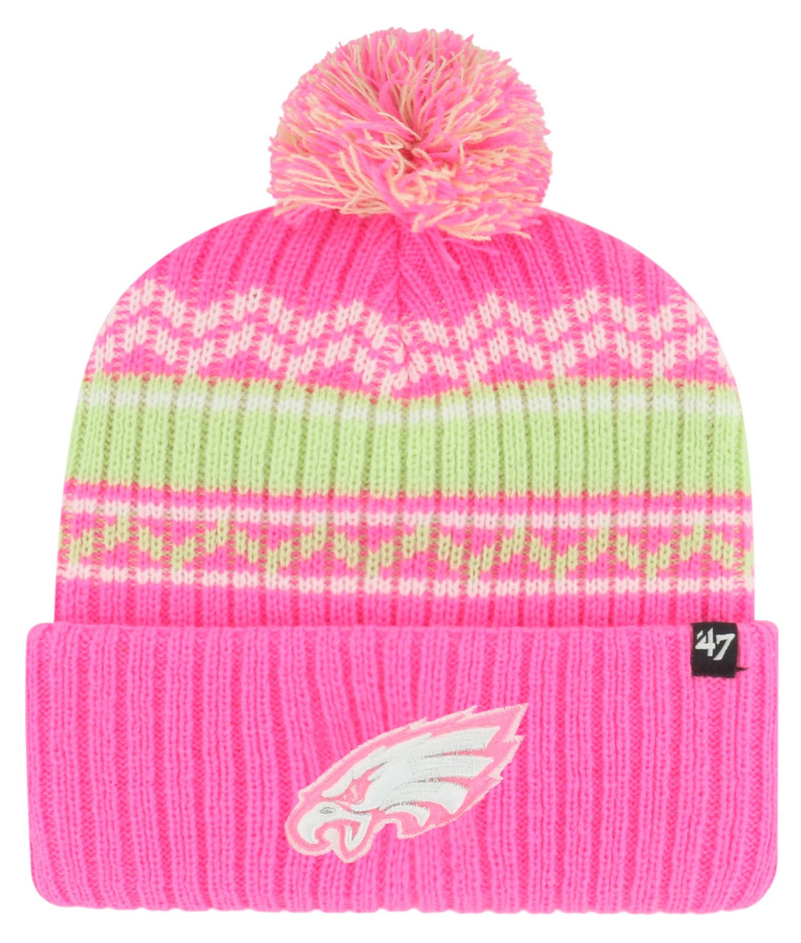 47 Youth Philadelphia Eagles Pink Polar Vortex Cuffed Knit
