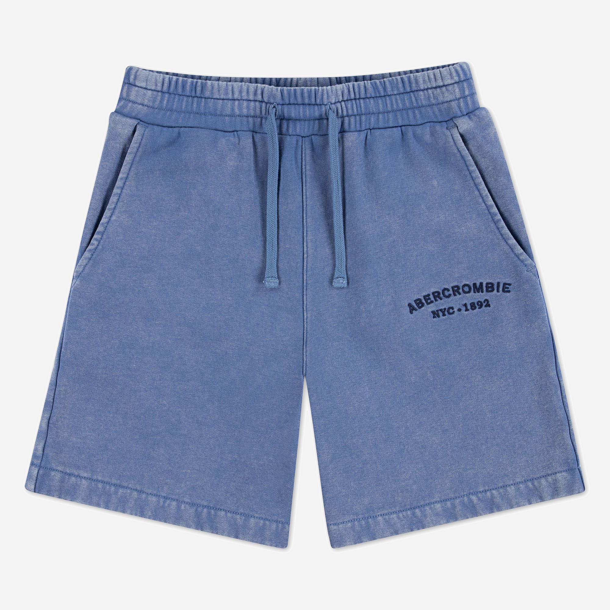 abercrombie kids sun faded fleece shorts