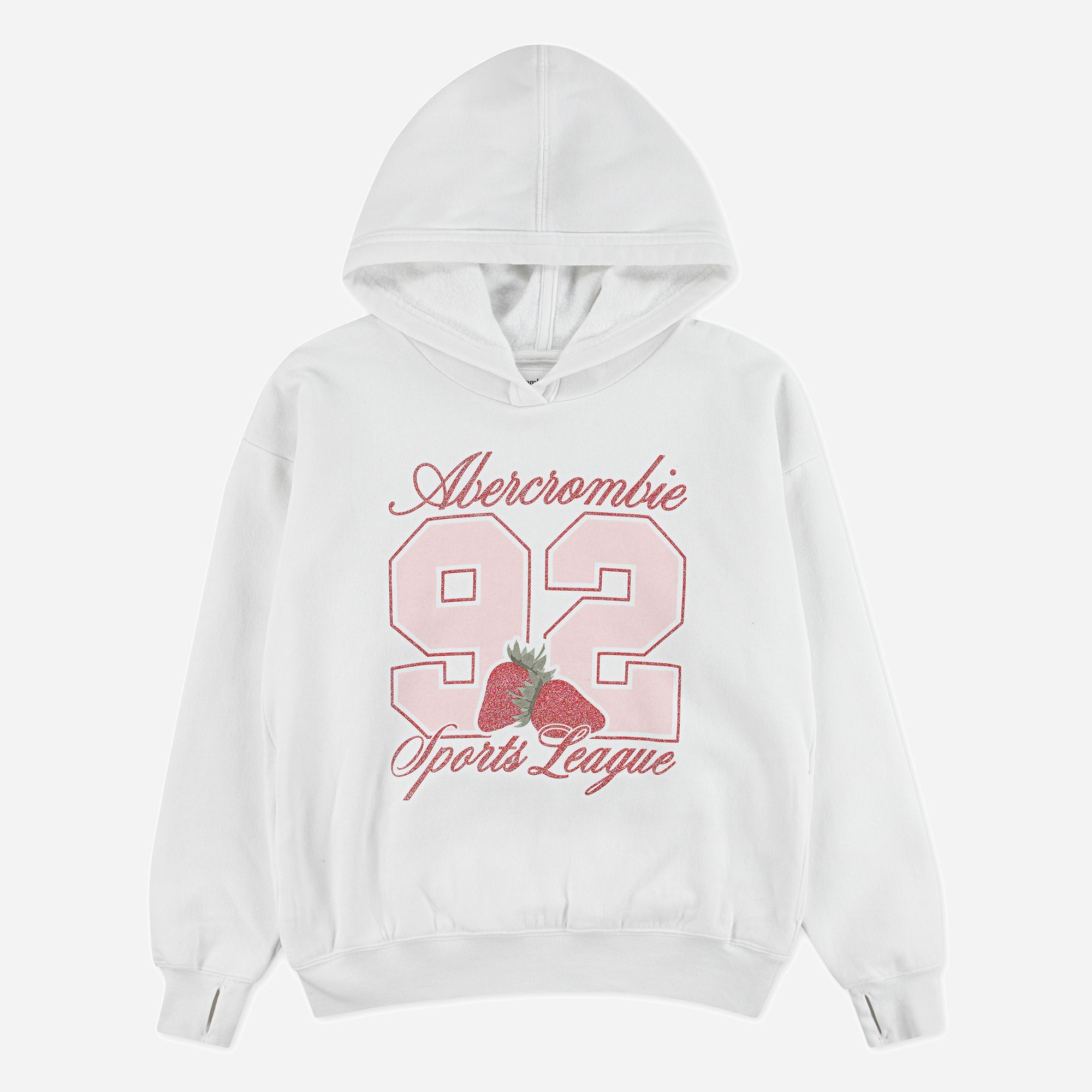 abercrombie kids 98 strawberry pullover hoodie