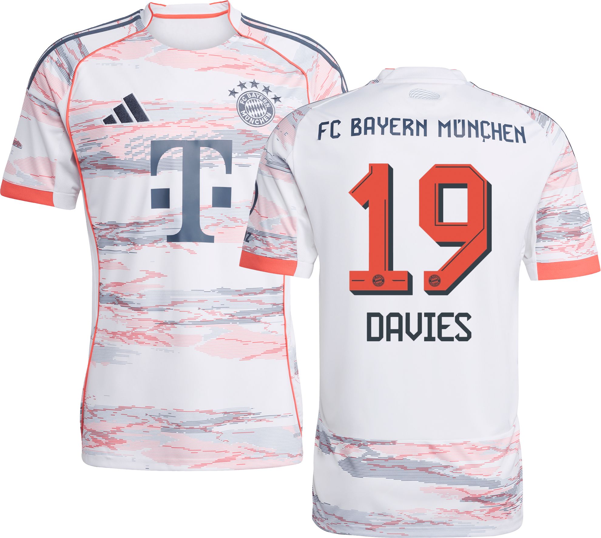 adidas Adult Bayern Munich Alphonso Davies #19 2025-26 Away Replica Jersey