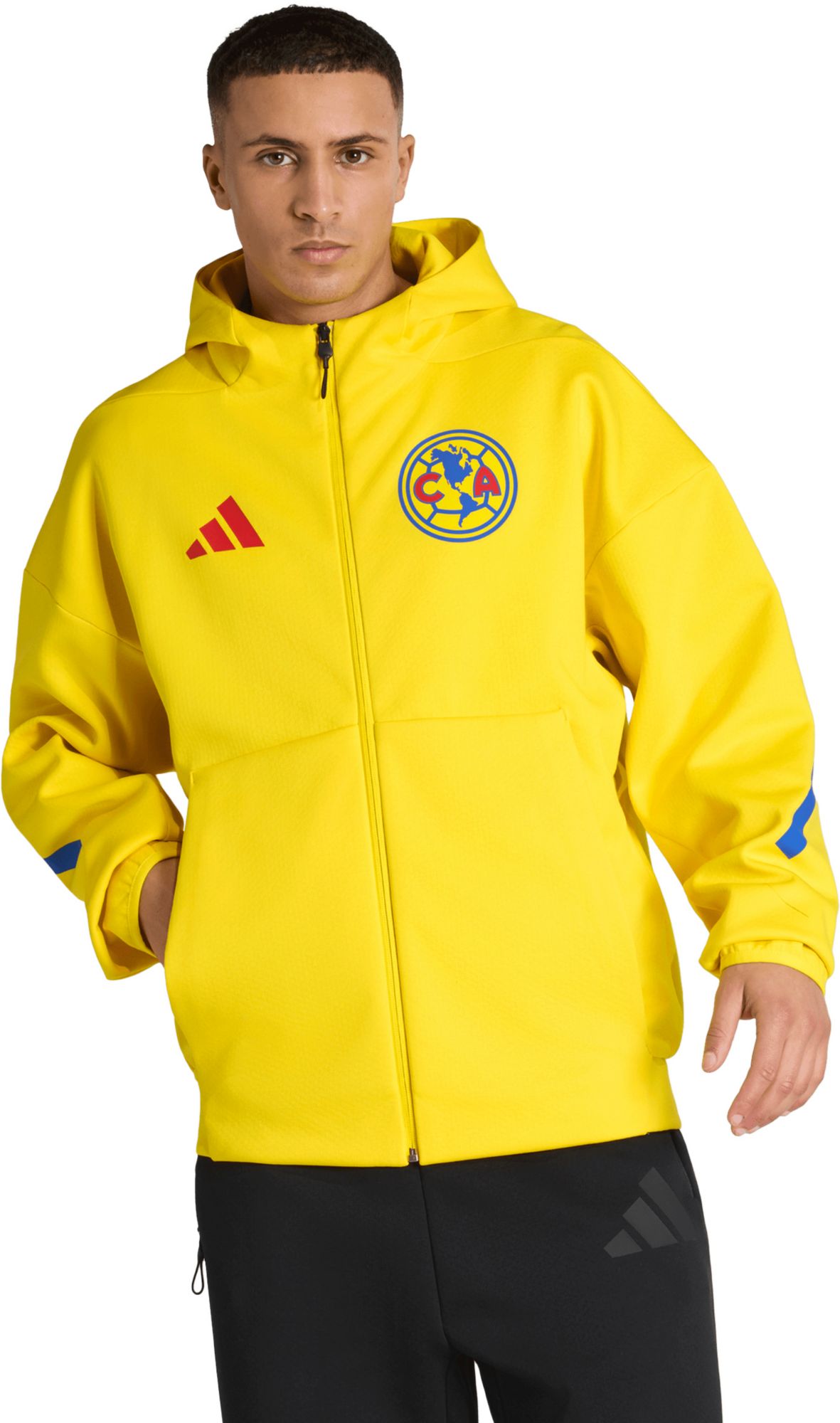 adidas Adult Club America 2025 Yellow Anthem Jacket