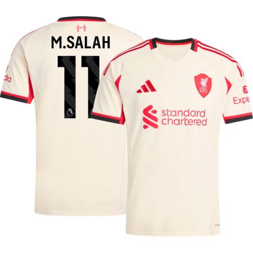 adidas Adult Liverpool FC Mohamed Salah #11 2025-26 Red Home