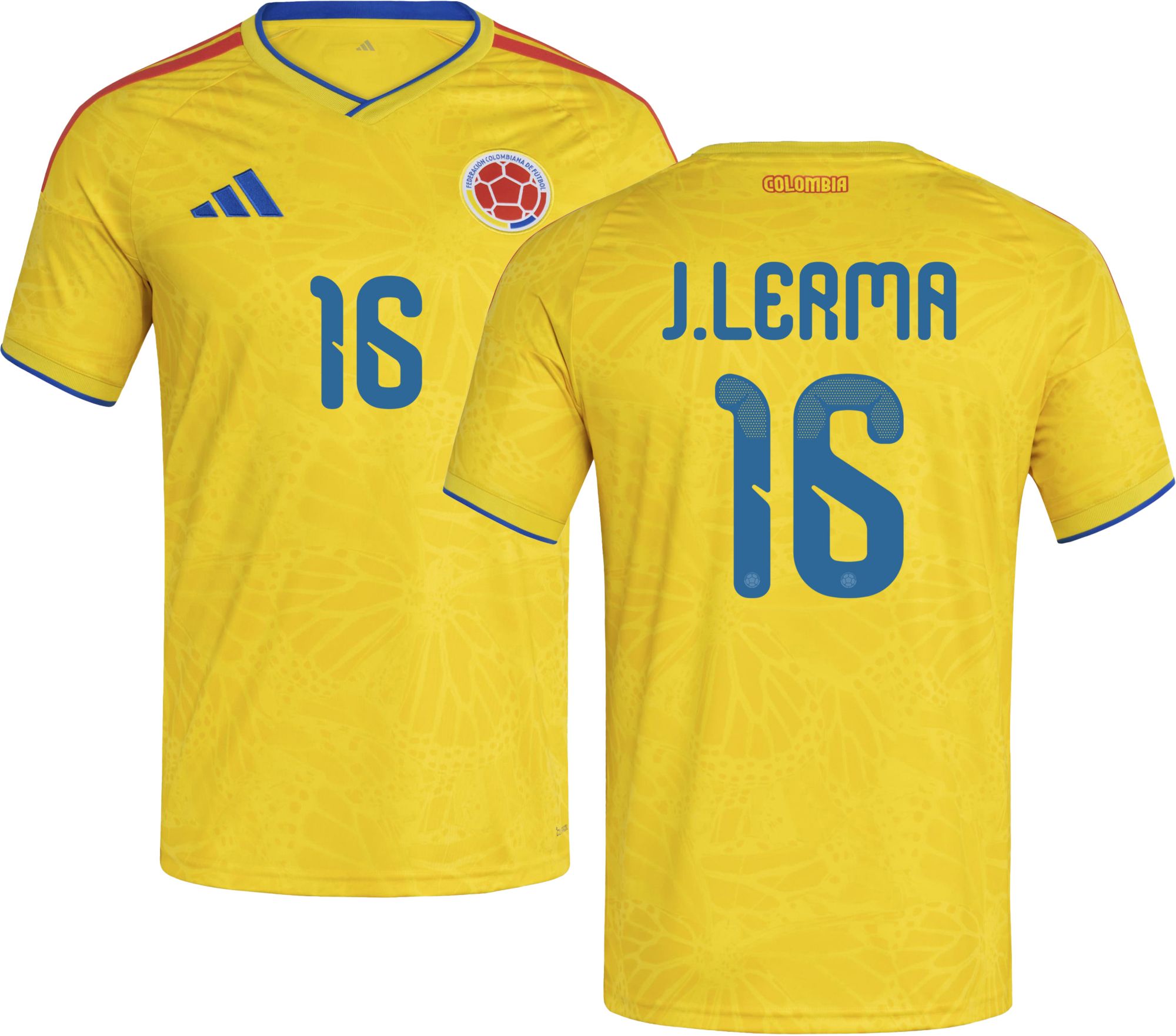 adidas Adult Colombia Jefferson Lerma #16 2026 Home Replica Jersey