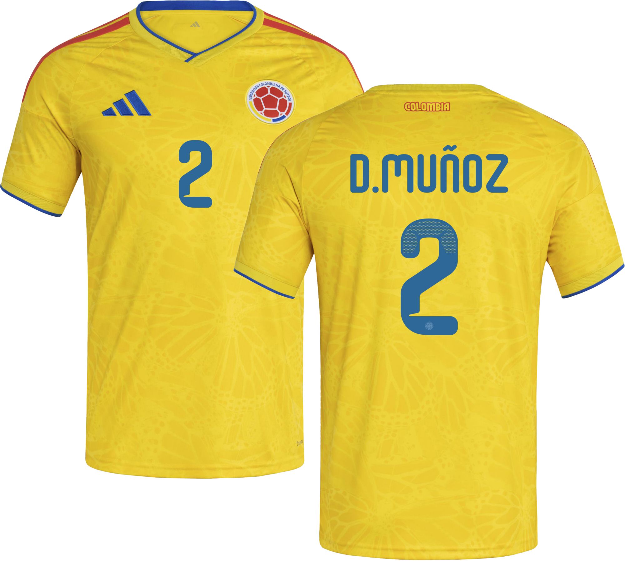 adidas Adult Colombia Daniel Munoz #2 2026 Home Replica Jersey