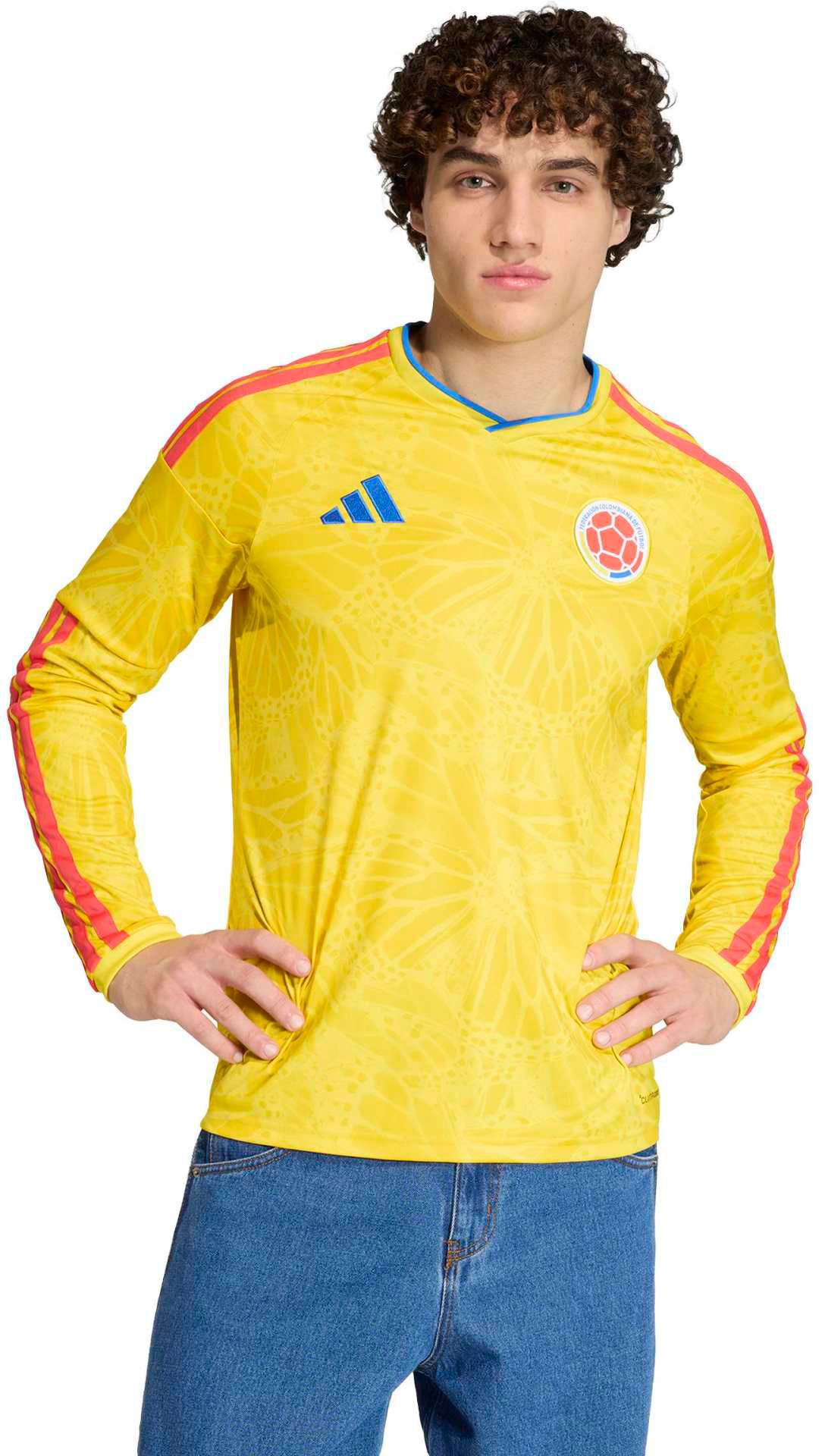 adidas Adult Colombia 2026 Home Long Sleeve Replica Jersey