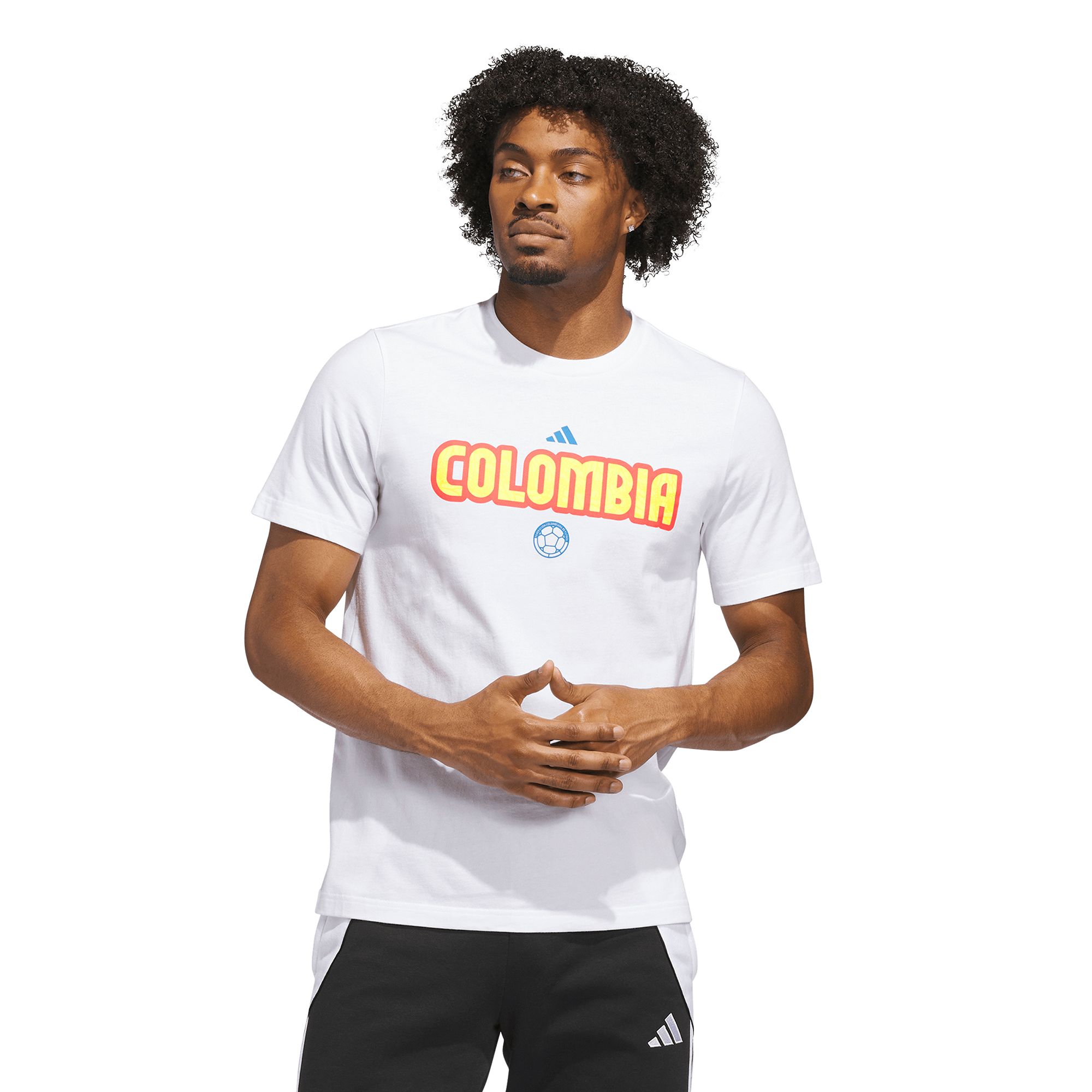 adidas Adult Colombia 2026 White Home Jersey Hook T-Shirt