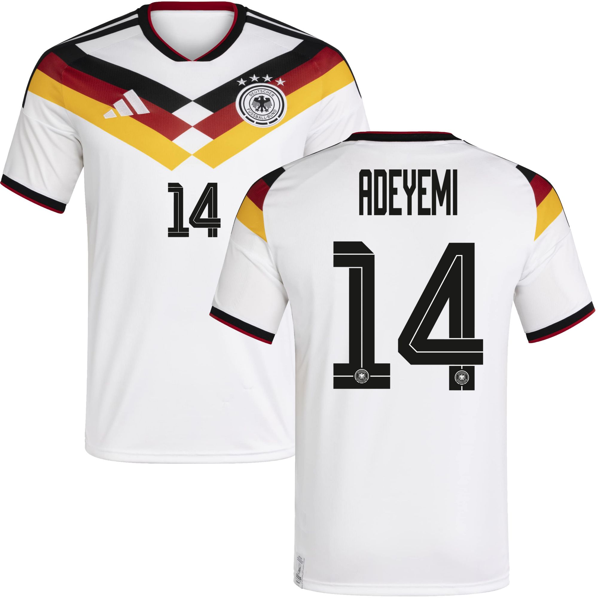 adidas Adult Germany Karim Adeyemi #14 2026 Home Replica Jersey