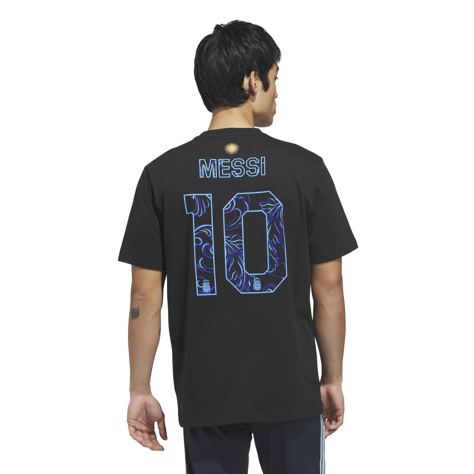 adidas Adult Argentina Lionel Messi #10 Black 2026 Away T-Shirt
