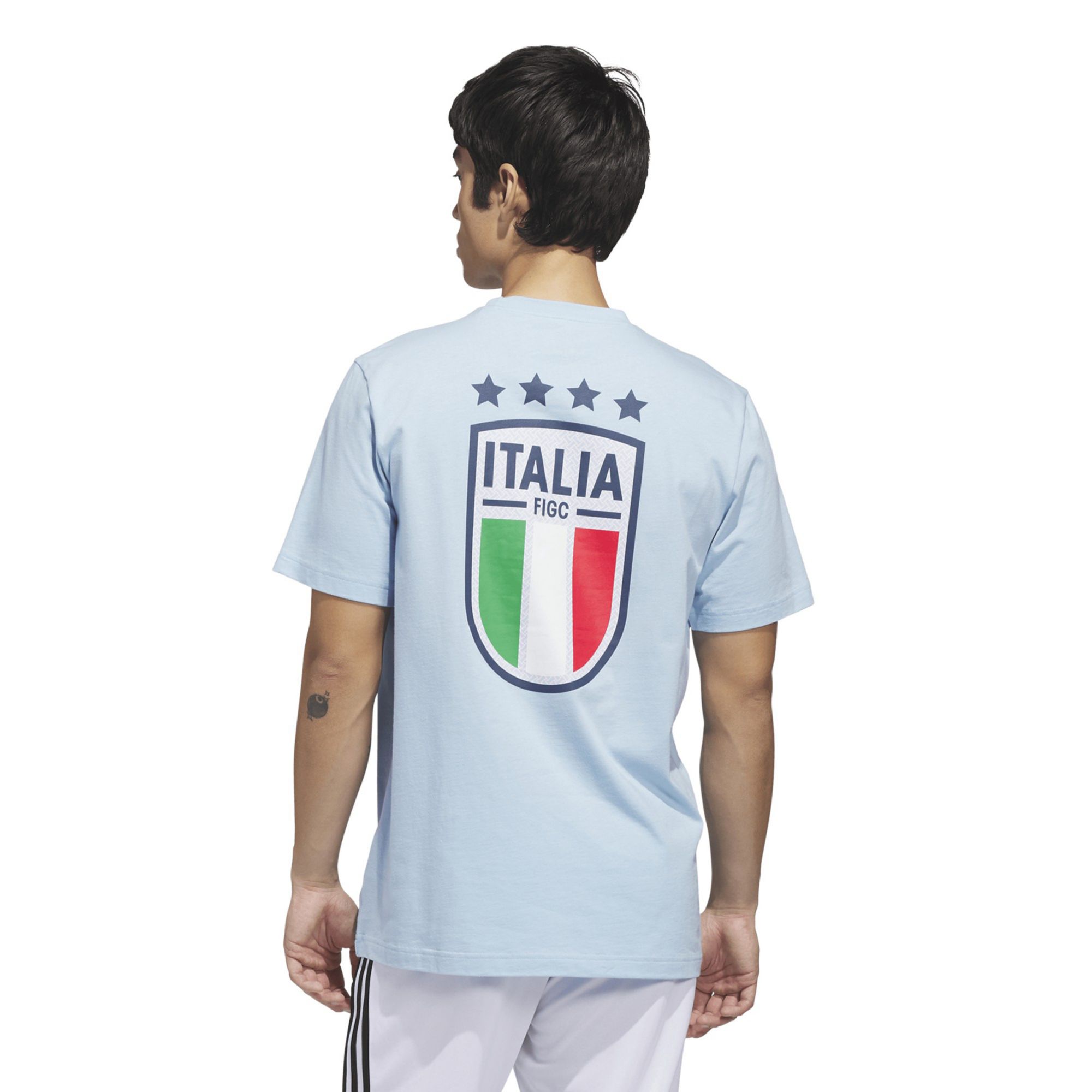 adidas Adult Italy Light Blue Away Jersey T-Shirt