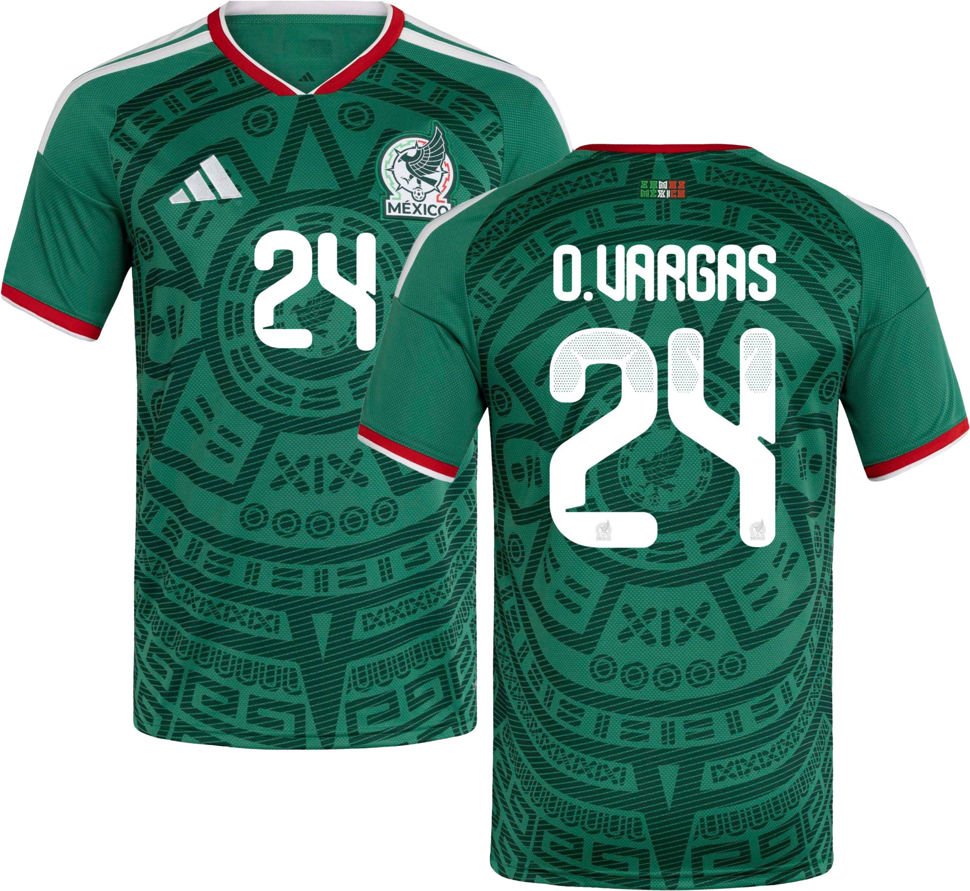 adidas Adult Mexico Obed Vargas #24 2026 Home Replica Jersey