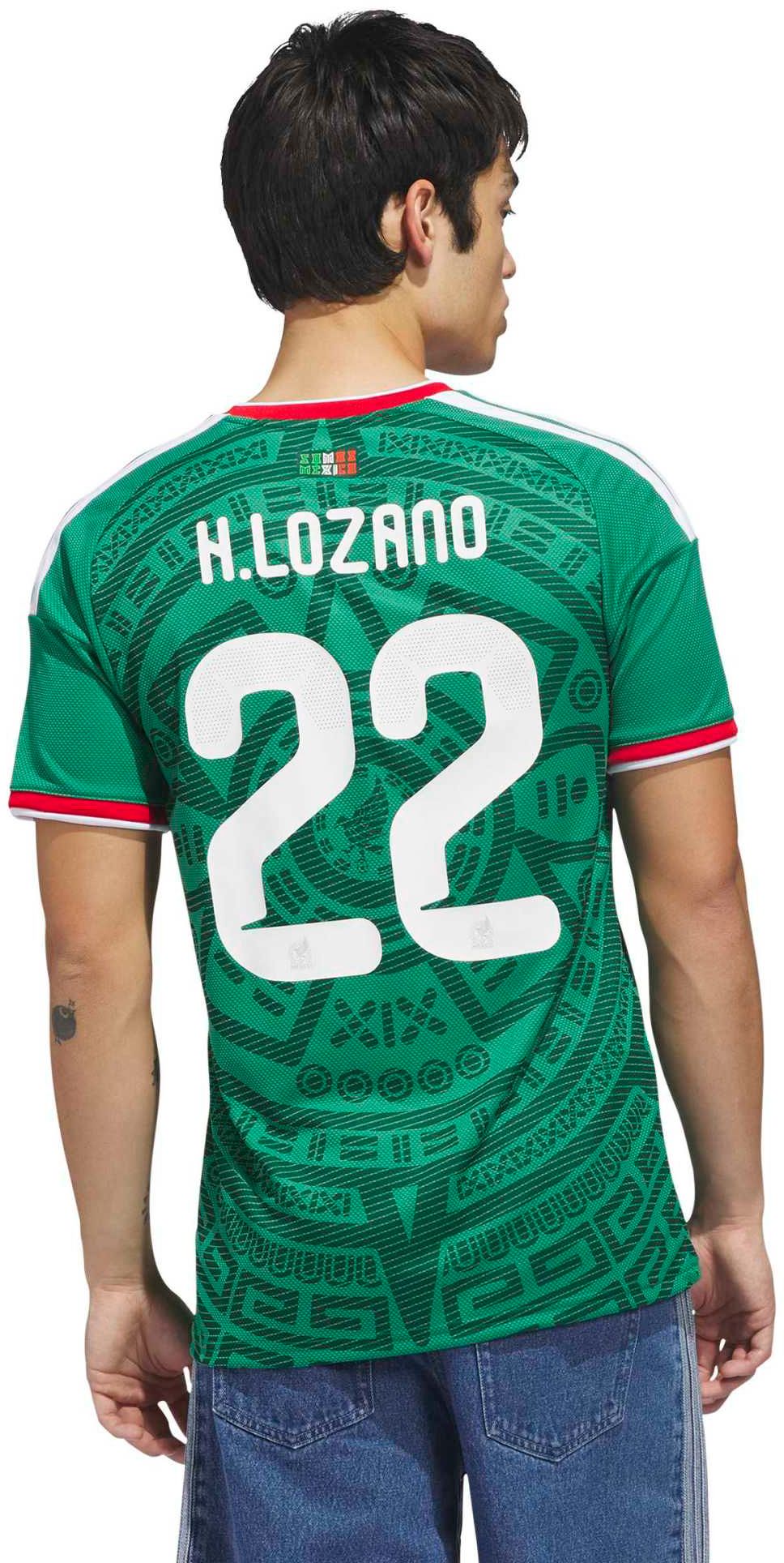 adidas Adult Mexico Hirving Lozano #22 2026 Home Replica Jersey