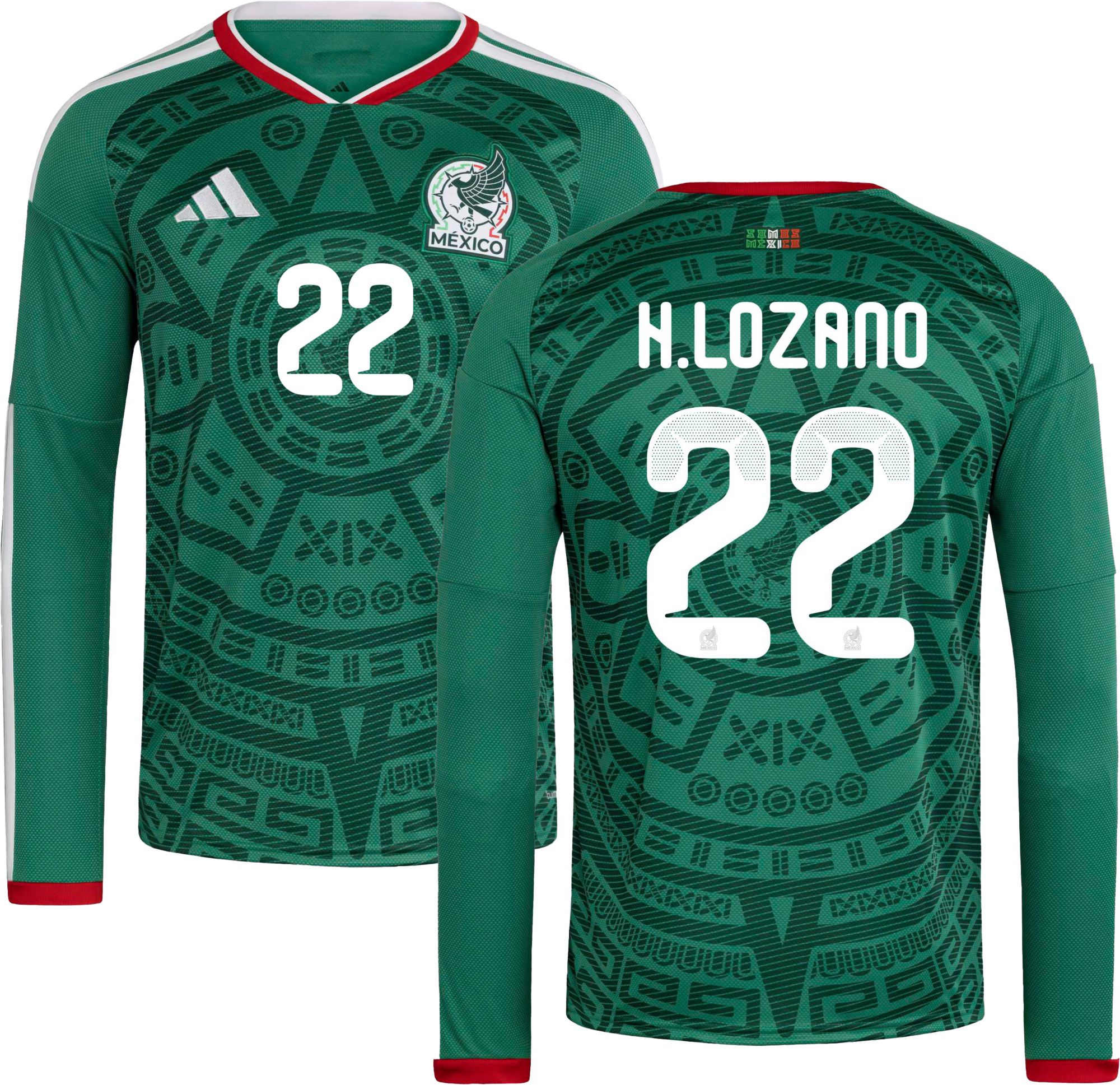 adidas Adult Mexico Hirving Lozano #22 2026 Home Replica Jersey