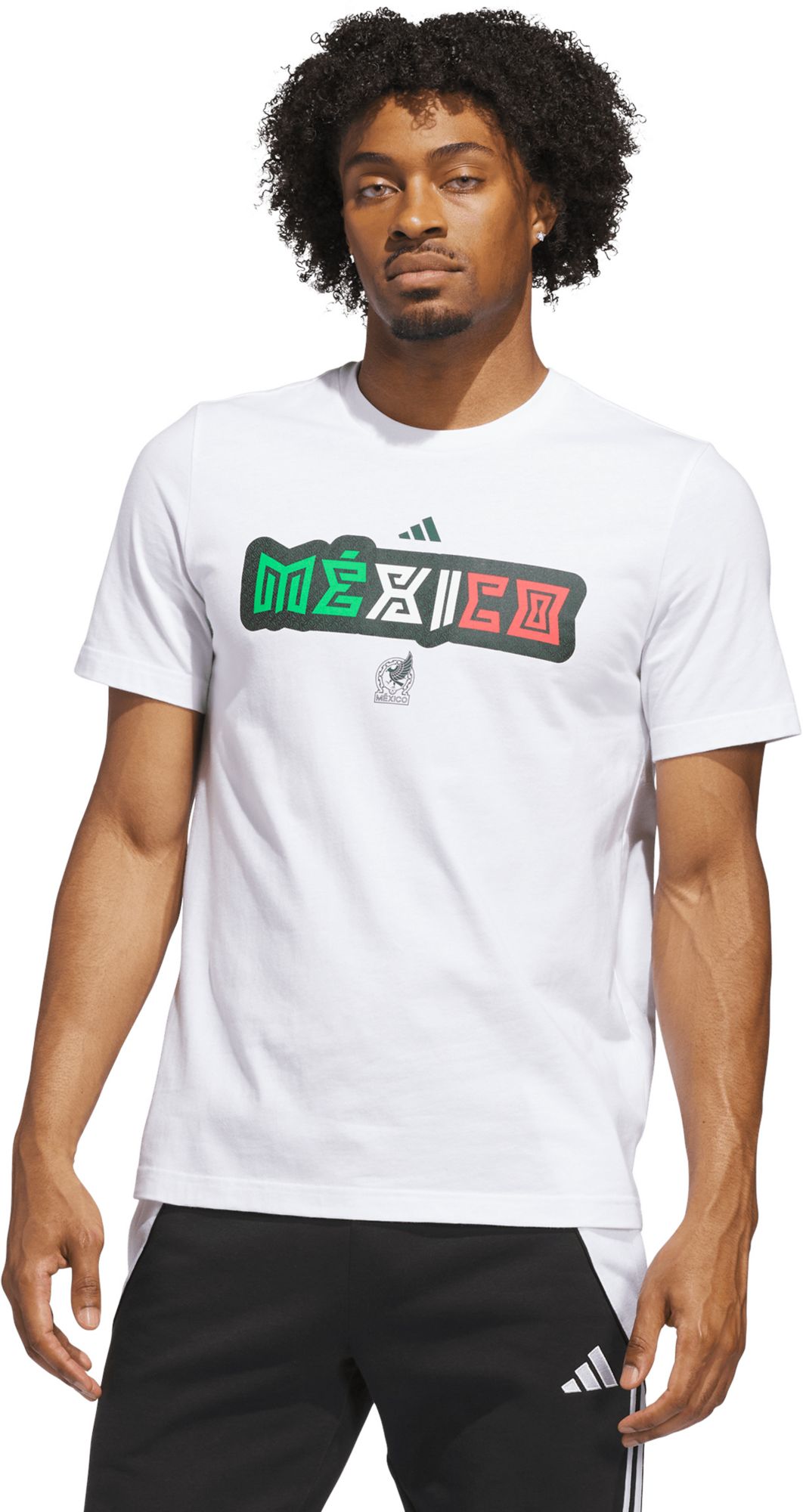 adidas Adult Mexico 2026 Home Jersey Hook White T-Shirt