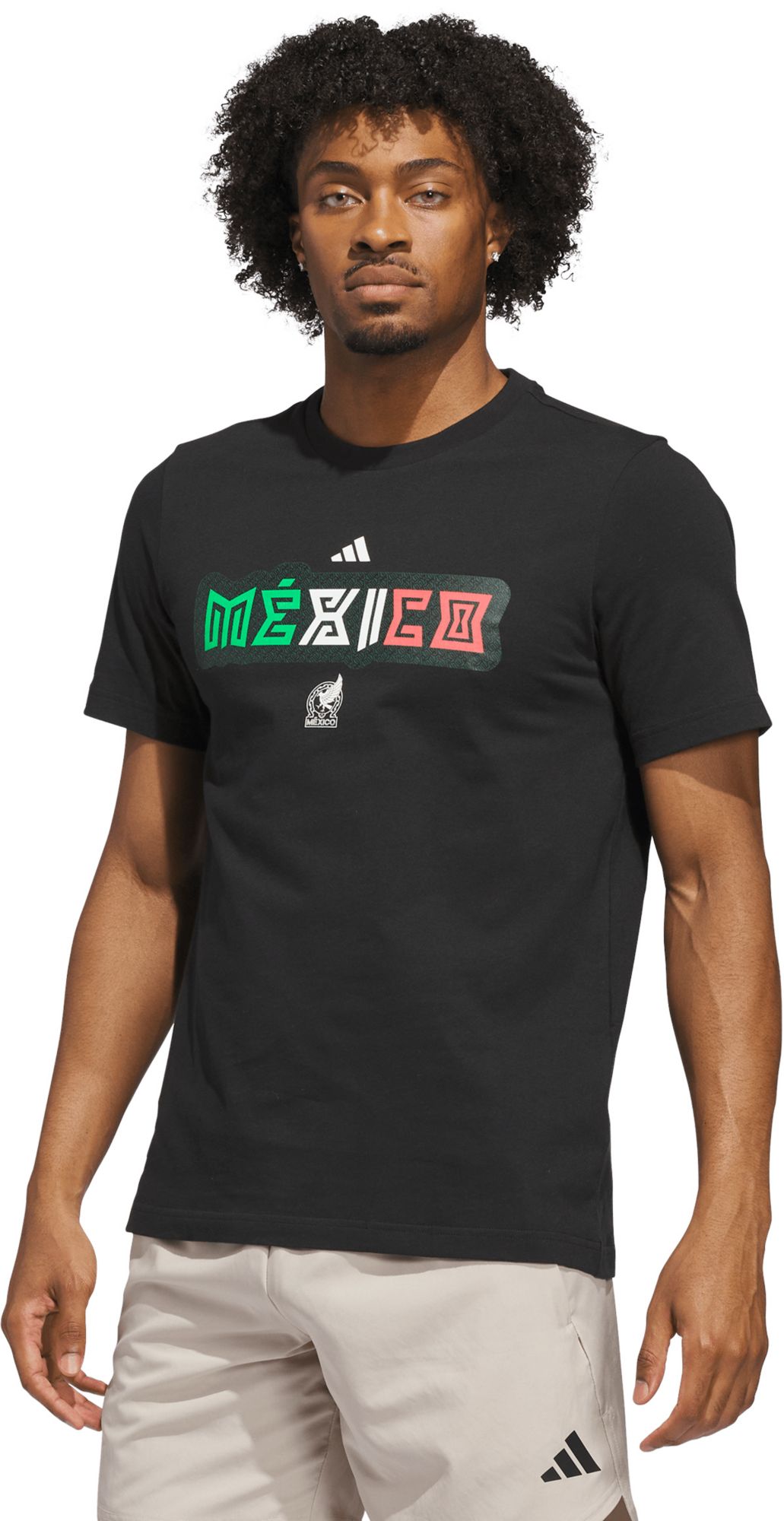 adidas Adult Mexico 2026 Home Jersey Hook Black T-Shirt
