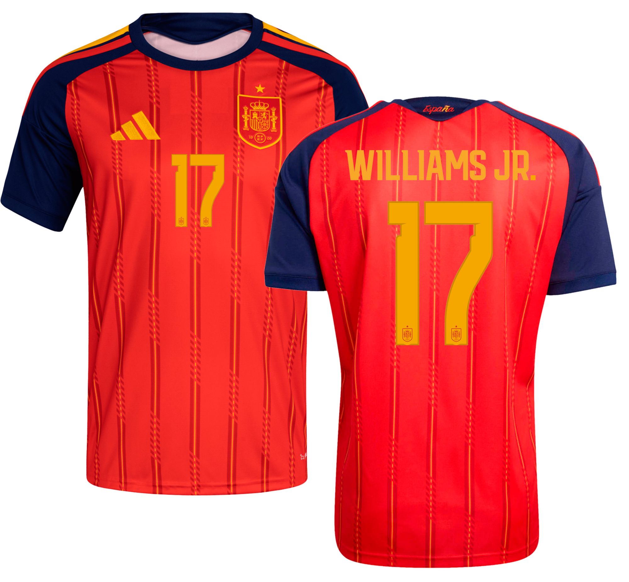 adidas Adult Spain Nico Williams #17 2026 Home Replica Jersey