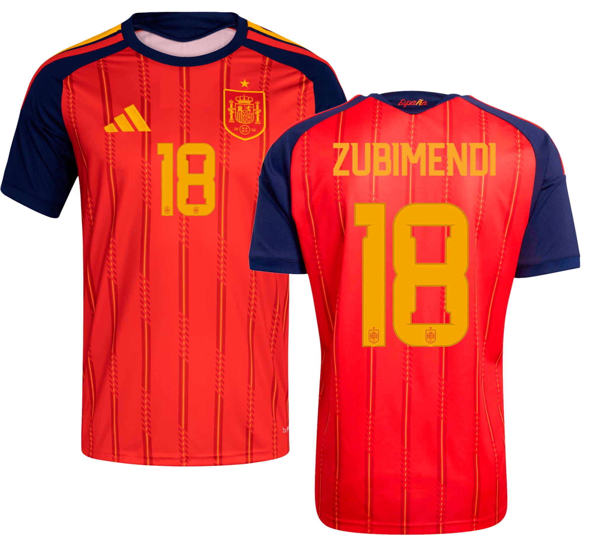 adidas Adult Spain Martin Zubimendi #18 2026 Home Replica Jersey