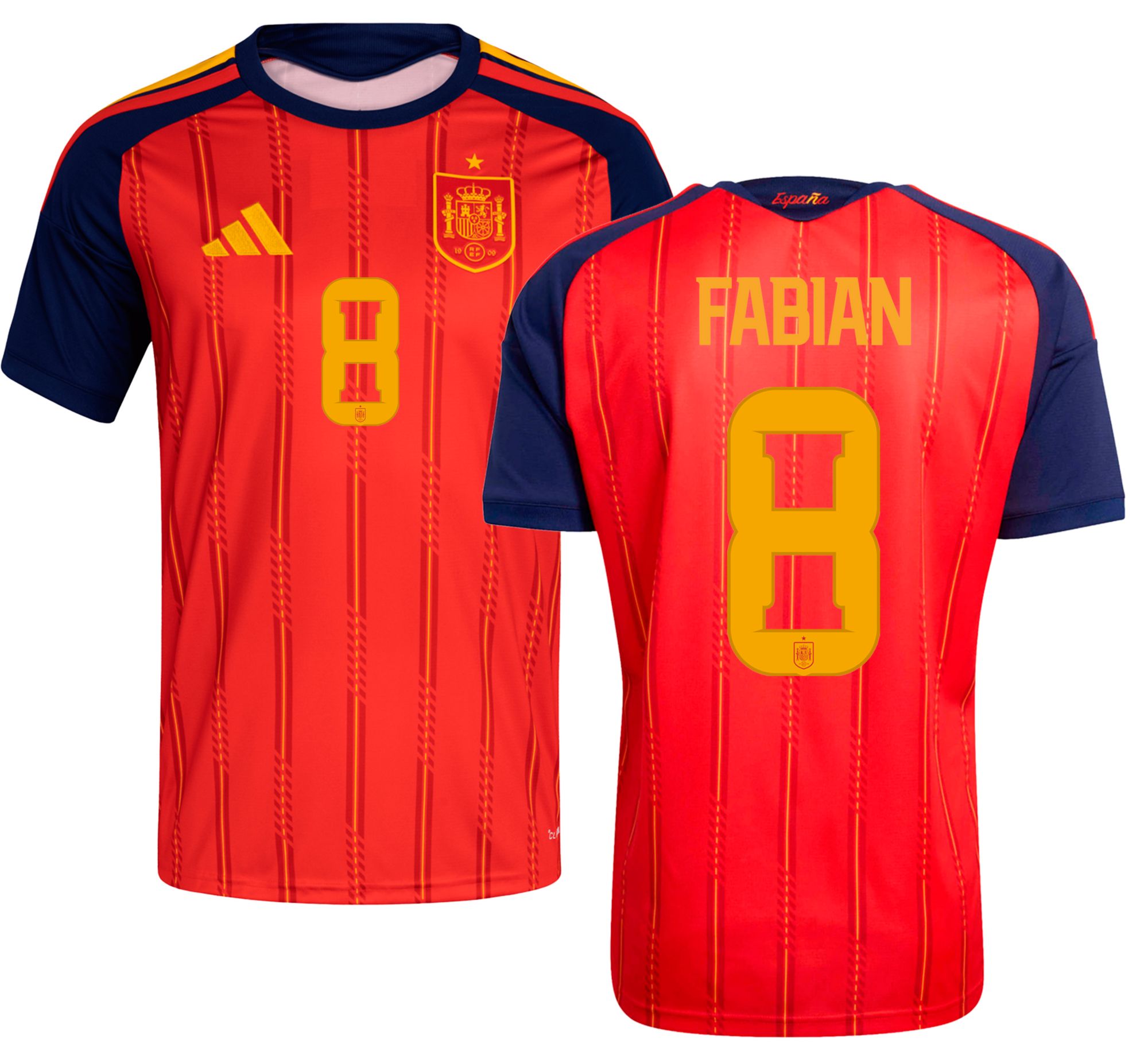 adidas Adult Spain Fabian Ruiz #8 2026 Home Replica Jersey