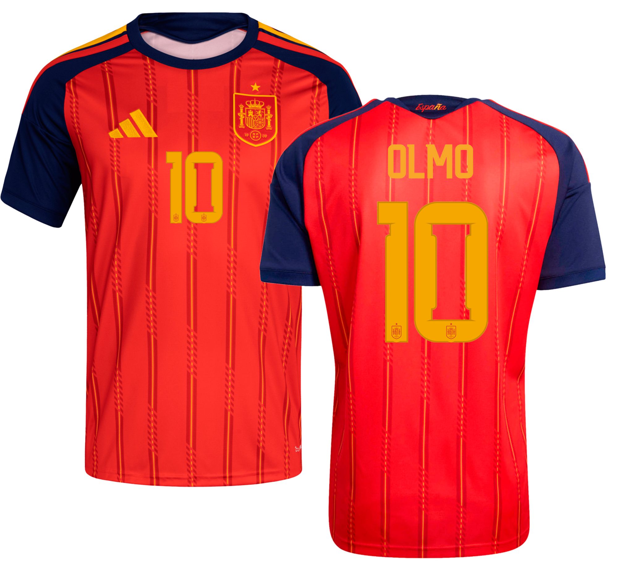 adidas Adult Spain Dani Olmo #10 2026 Home Replica Jersey