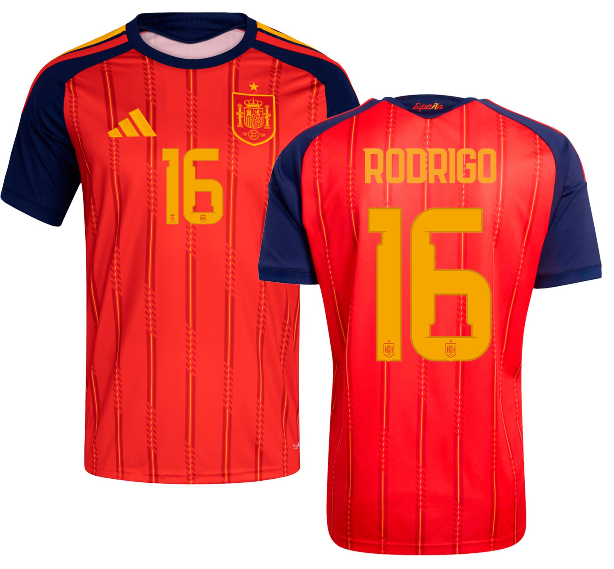 adidas Adult Spain Rodrigo #16 2026 Home Replica Jersey