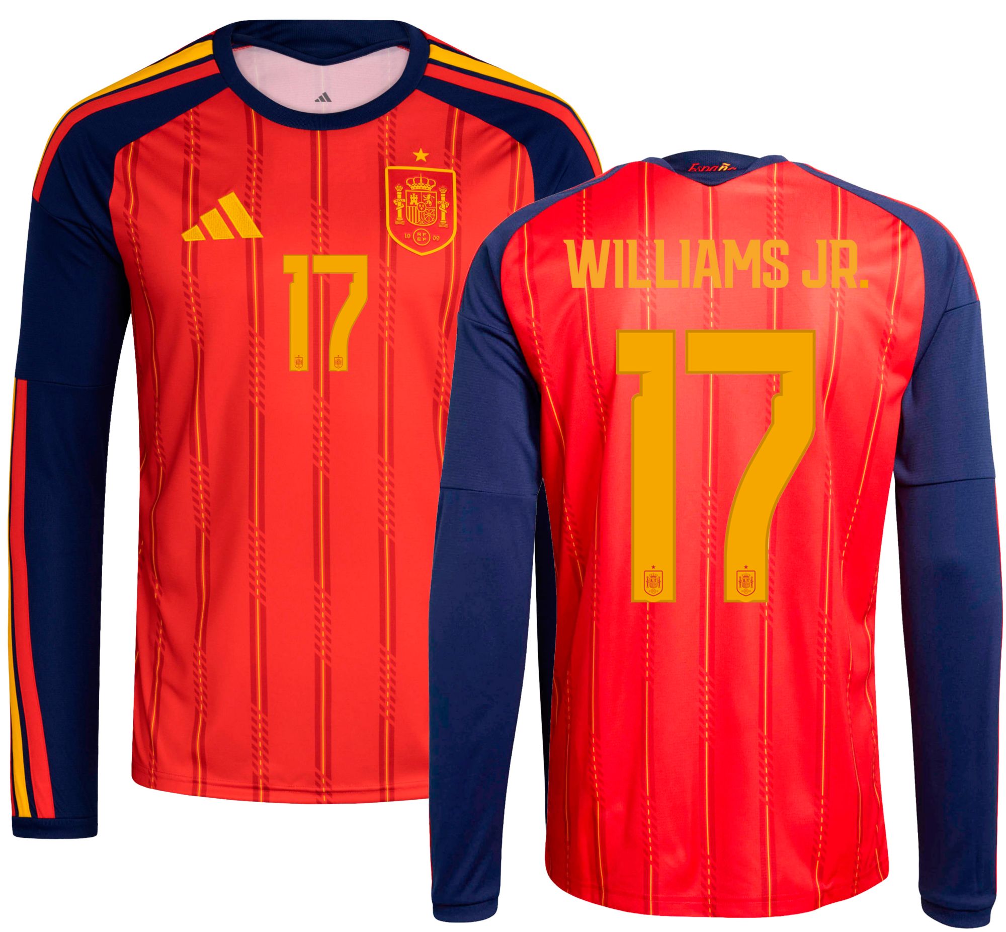 adidas Adult Spain Nico Williams #17 2026 Home Replica Jersey