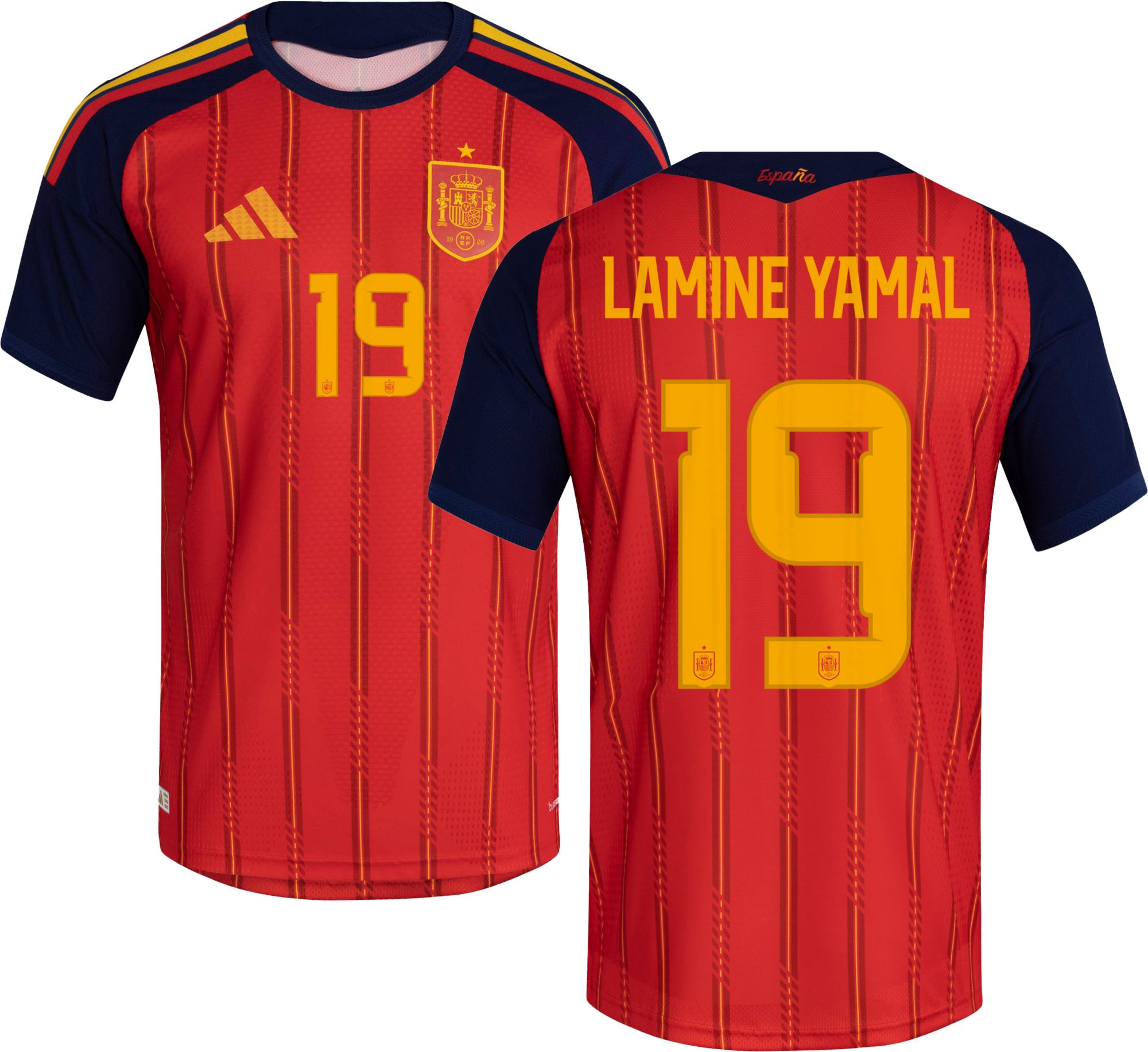 adidas Adult Spain Lamine Yamal #19 2026 Home Authentic Jersey